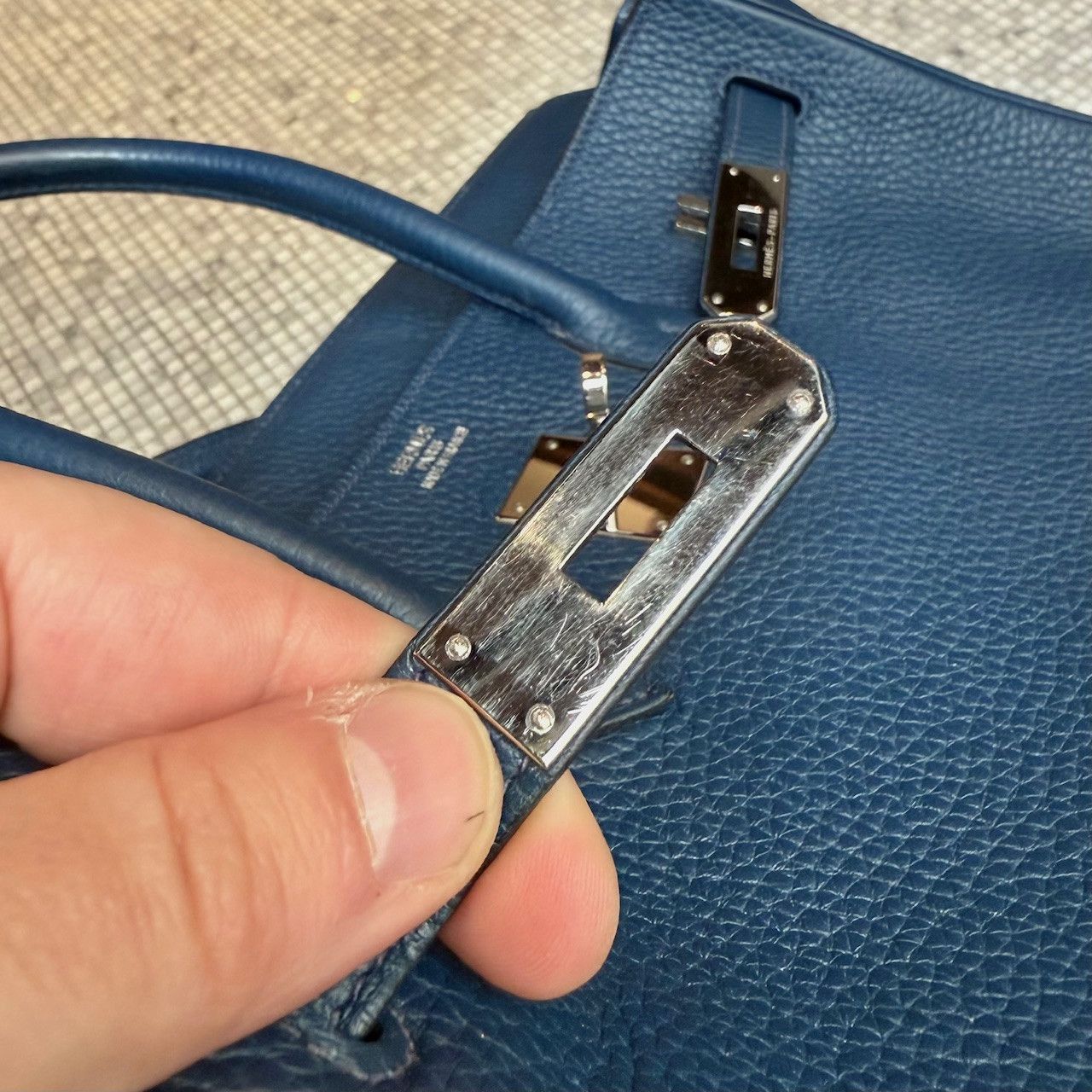 Hermes Hermès 2010 Bleu De Malte Clemence Leather Birkin 35 Bag Size ONE SIZE - 21 Thumbnail