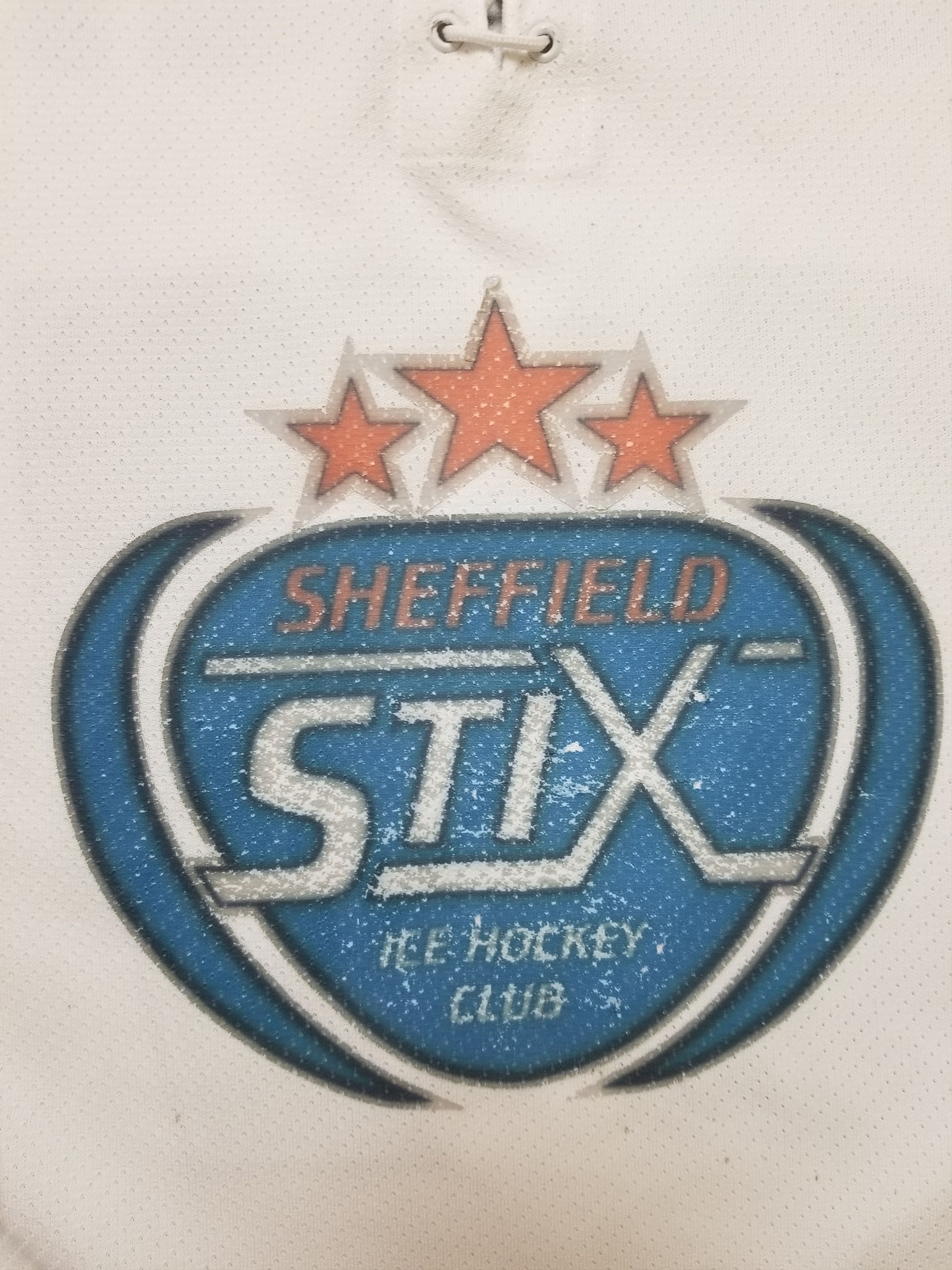 Ccm Air-Knit Sheffield Stix #37 Woolley Ice Hockey Club Jersey Size US XL / EU 56 / 4 - 12 Thumbnail