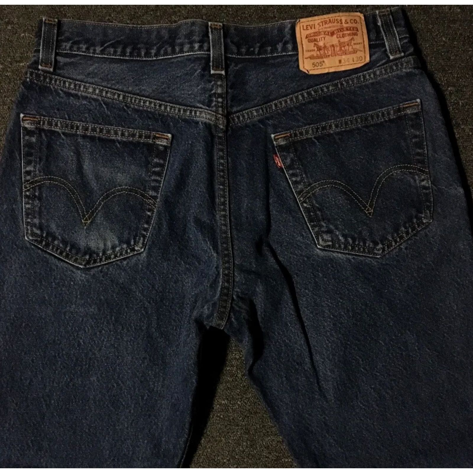 Levi's VINTAGE Levi's 505 Jeans Mens 34 Blue Denim Straight 80s 90s Grunge Punk Western Cowboy Band Rockwear 90s Distressed Size US 34 / EU 50 - 5 Thumbnail