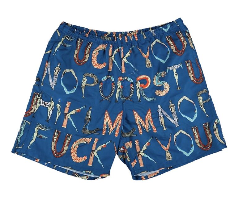 Supreme Supreme Alphabet Water Short Navy XL | Grailed