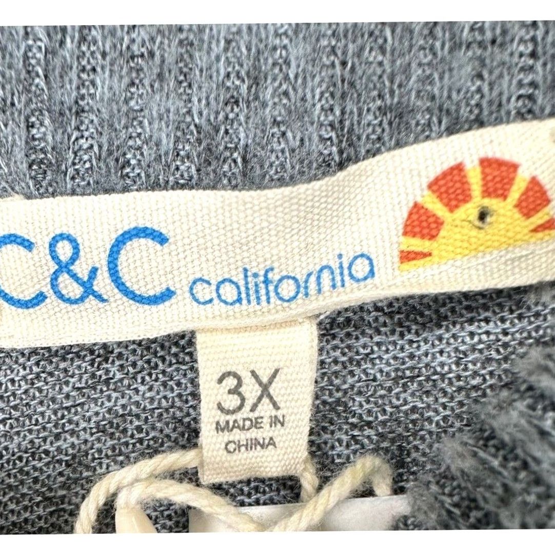Vintage C&C California Sweater Dolman Sleeve Mock Neck Pullover Heather Gray 3X Womens Casual Pullover Knit Marled Relaxed Fit Oversized Size XXL / US 16-18 / IT 52-54 - 7 Thumbnail