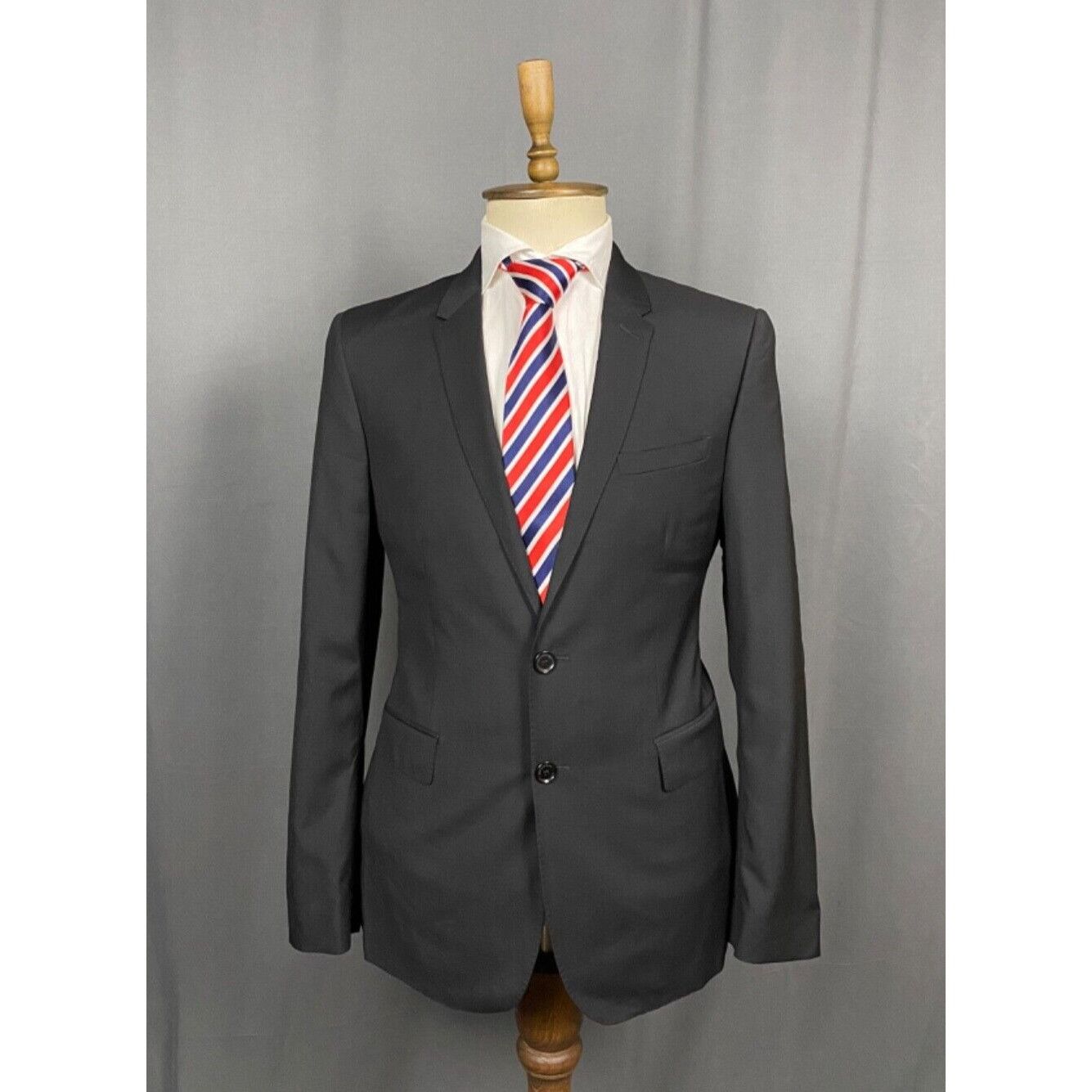Burberry MINT! Burberry Slim Fit Men's Black Wool Blazer Sportcoat Ja Size 50R - 1 Thumbnail