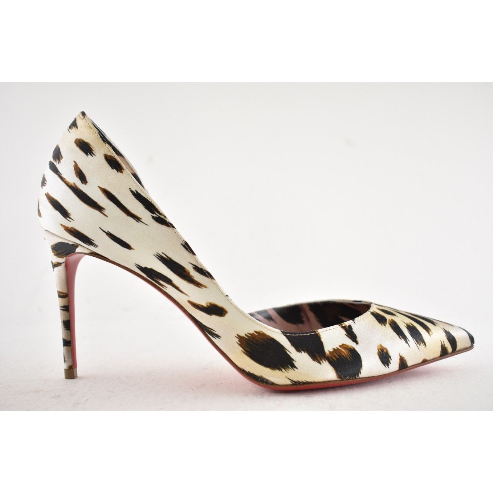 Christian Louboutin Christian Louboutin Iriza 85 Cheetah Crepe Heel Pump 38.5 Size US 8.5 / IT 38.5 - 2 Thumbnail