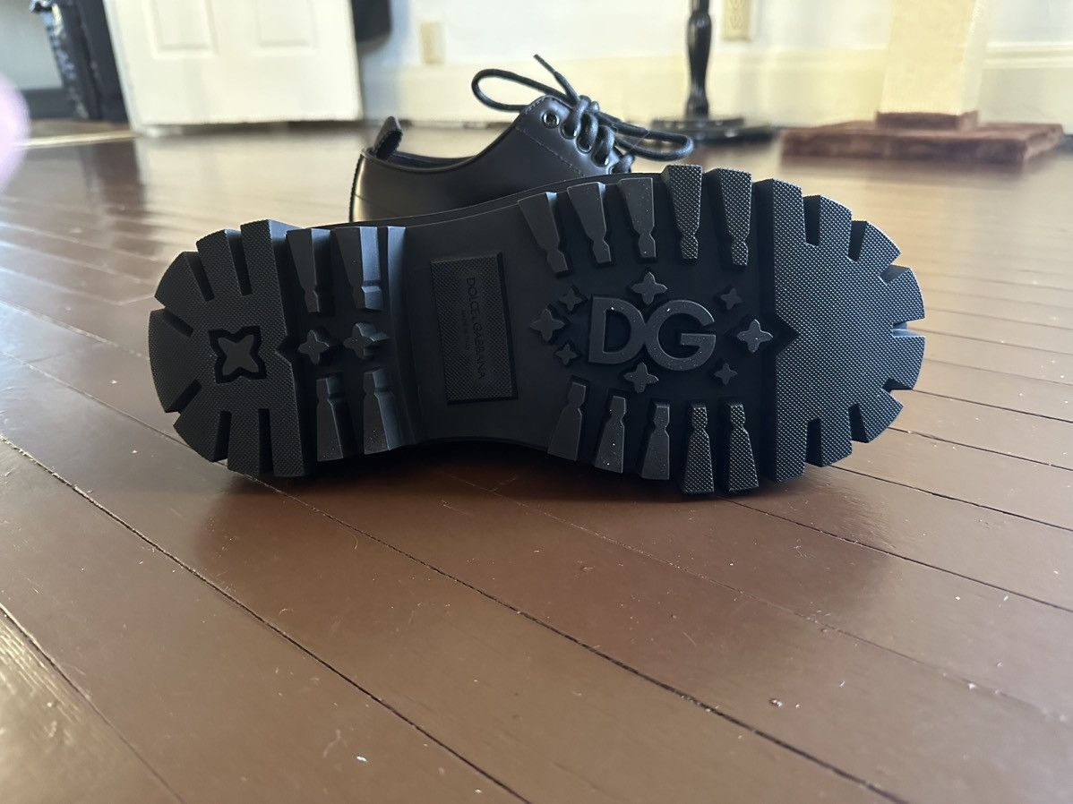 Dolce & Gabbana Brand New Dolce and Gabbana Black Platform Leather Shoes Size US 8.5 / EU 41-42 - 3 Thumbnail