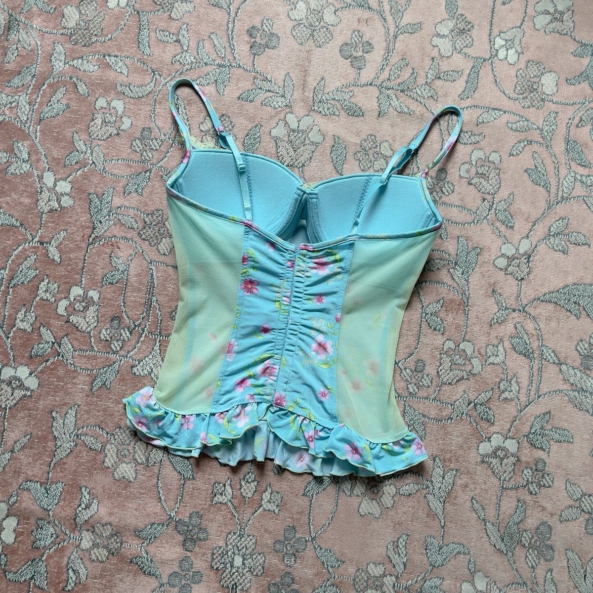 Victoria's Secret Victoria’s Secret Blue Floral Bustier (34C/32D) Size M / US 6-8 / IT 42-44 - 8 Thumbnail