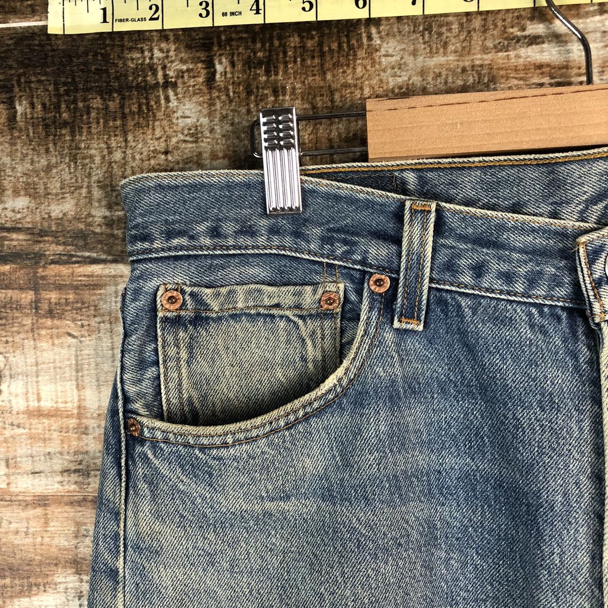 Levi's 501xx Levis Blue Denim jeans Pants #A2572 Size US 35 - 7 Thumbnail