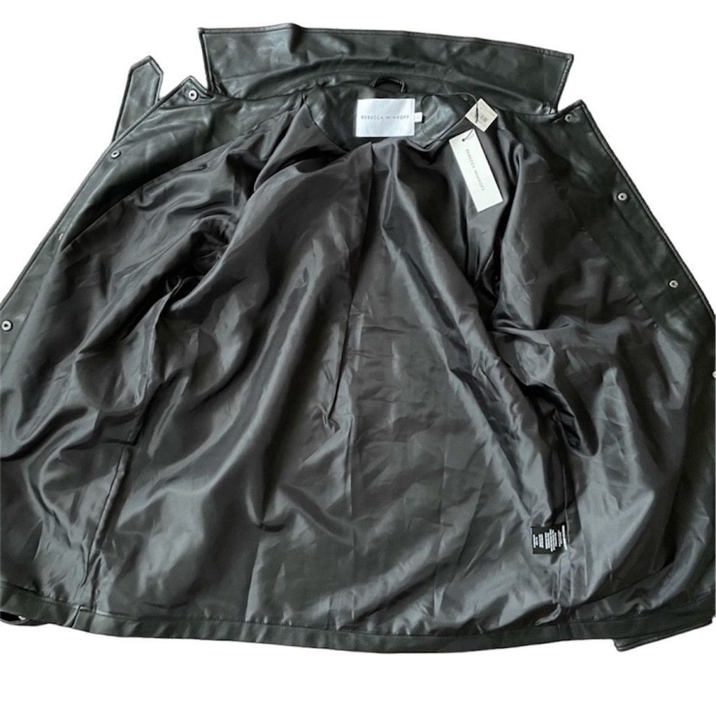 Rebecca Minkoff Rebecca Minkoff Black Vegan Leather Jacket Large Size L / US 10 / IT 46 - 12 Thumbnail