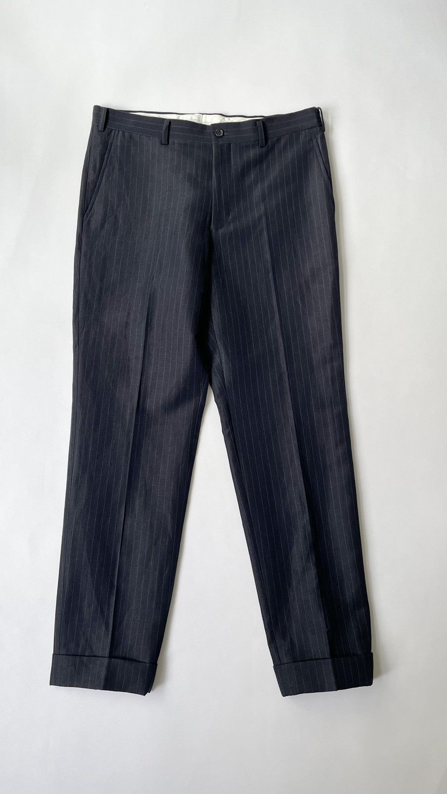 Comme des Garcons S/S 15 Black/Grey Pinstripe Trousers Size US 34 / EU 50 - 2 Thumbnail