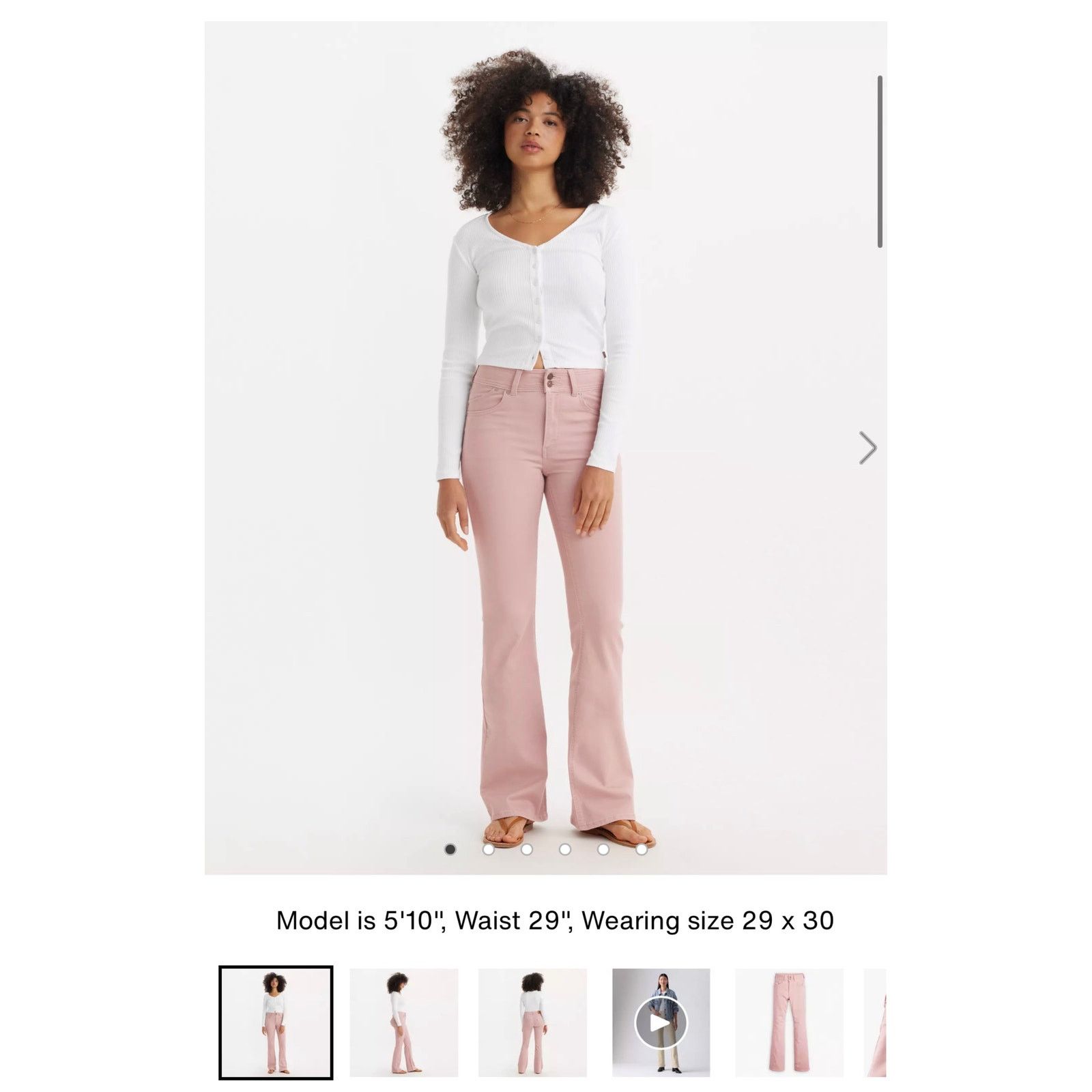 Levi's Levi’s 515 Bootcut Jeans Pink Womens Size 6 Medium Stretch Size 30" / US 8 / IT 44 - 1 Thumbnail