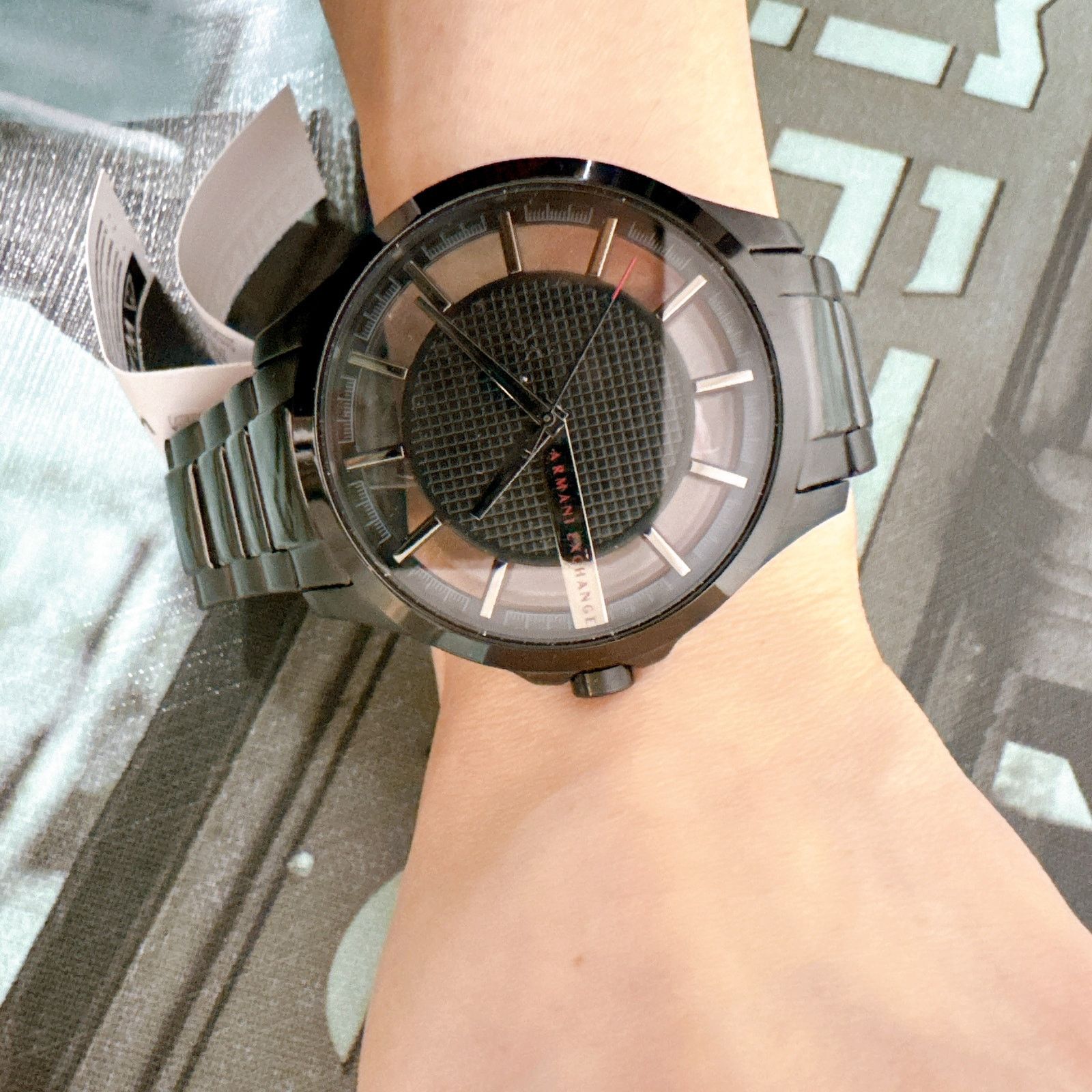 Emporio Armani Emporio Armani Black Stainless Steel Mens Watch AX2189 Size ONE SIZE - 6 Thumbnail