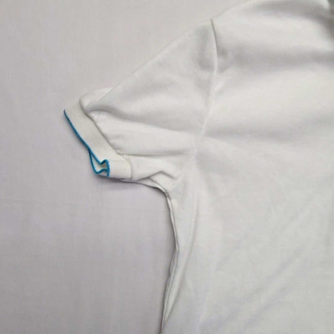 Vintage Vintage Polo Print-Ons White Blue Trim Womens S Shirt 80s Size S / US 4 / IT 40 - 5 Thumbnail