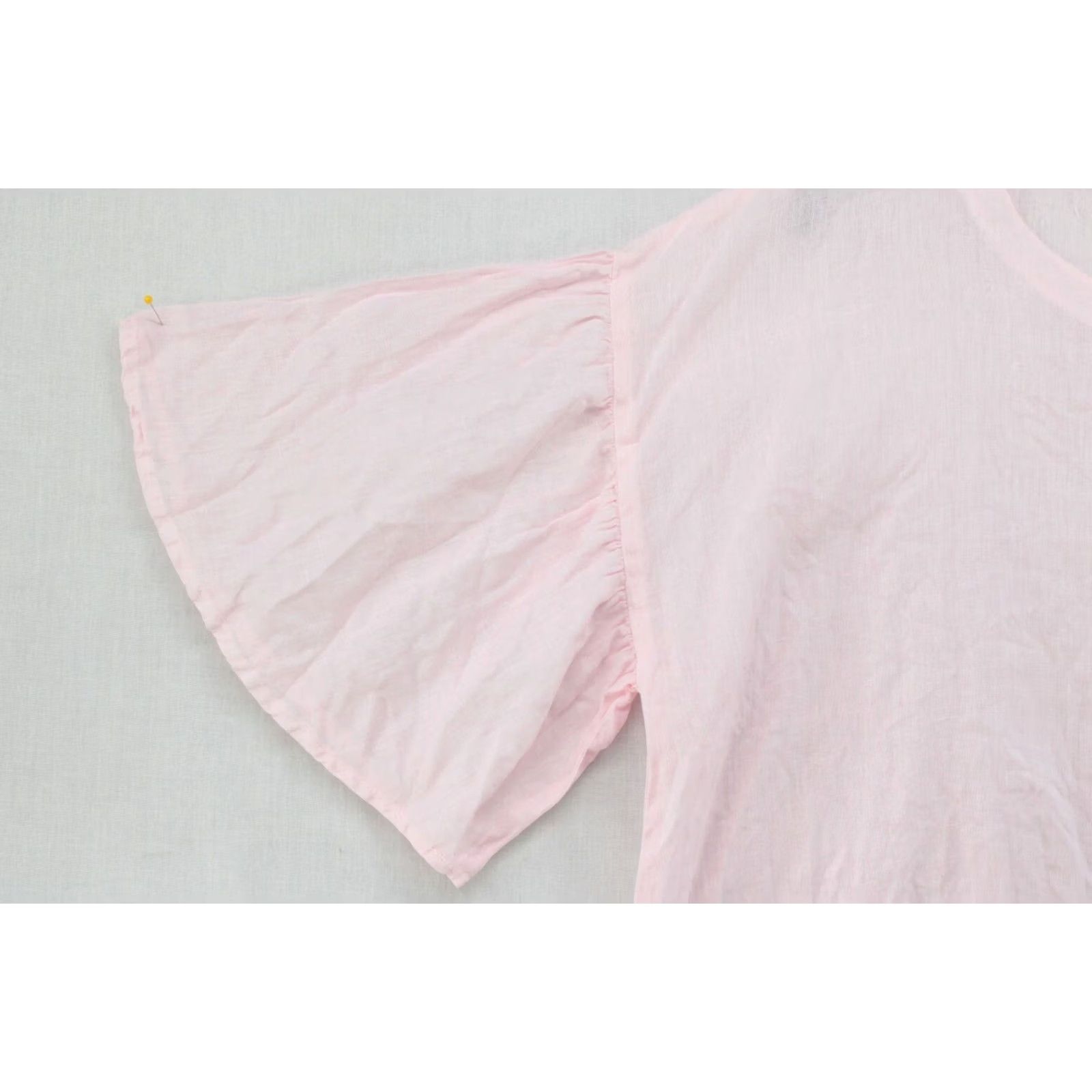 Pinko Match Point USA Kimono Top Womens Medium Pink Linen Cottagecore Fairy Bohemian Cottagecore USA Fashion Shirt Ladies M Size M / US 6-8 / IT 42-44 - 2 Thumbnail