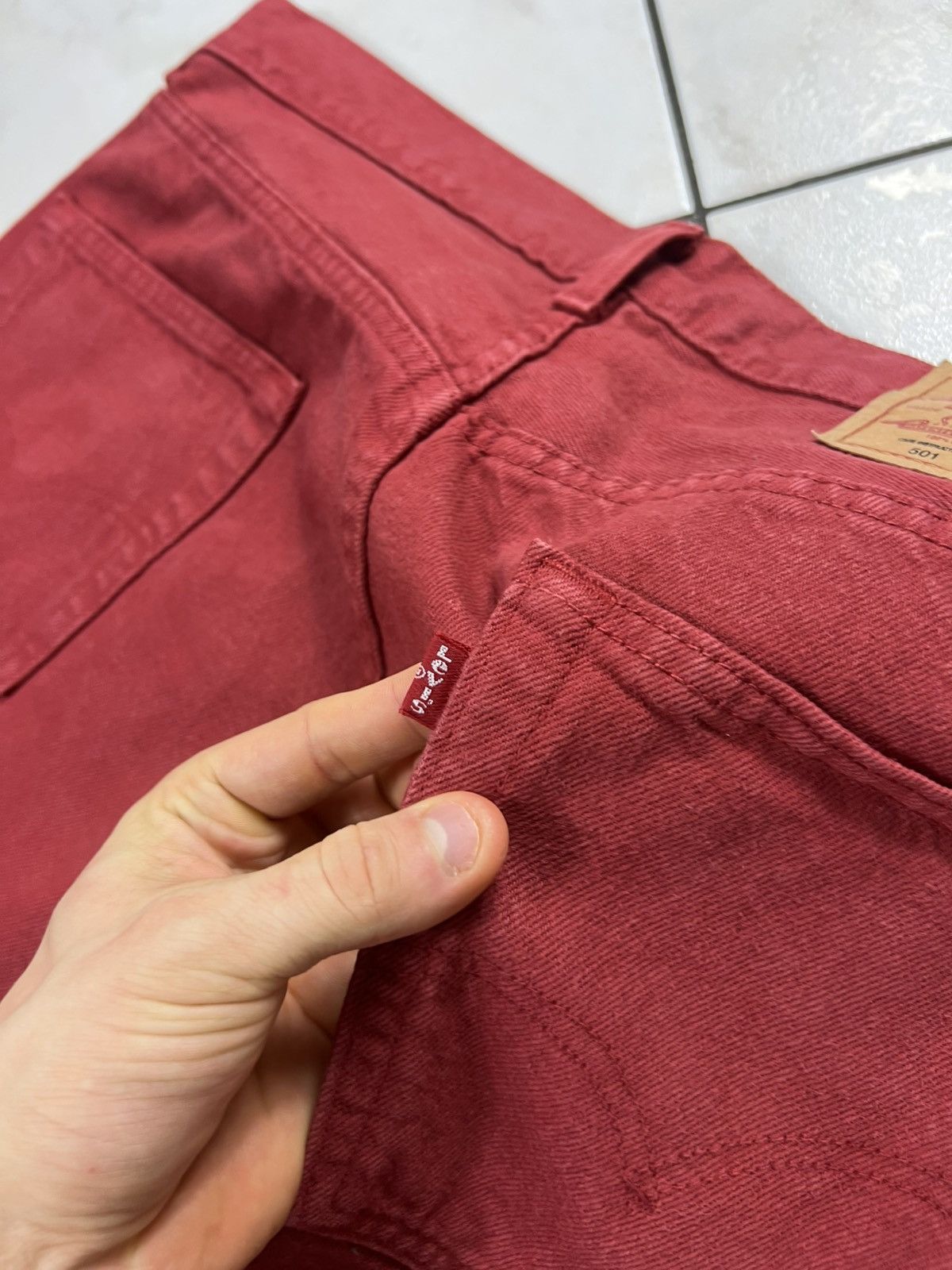 Levi's Vintage 90s Levi’s 501 red denim classic devil jeans pants Size US 38 / EU 54 - 15 Thumbnail