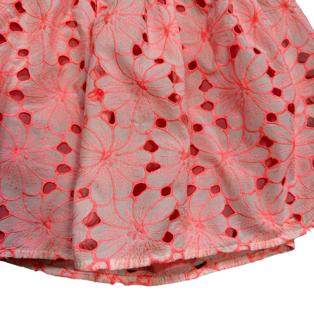 Other Cat & Jack Cotton Eyelet Orange Skirt Size L 10/12 Size 24" / US 00 / IT 34 - 2 Thumbnail