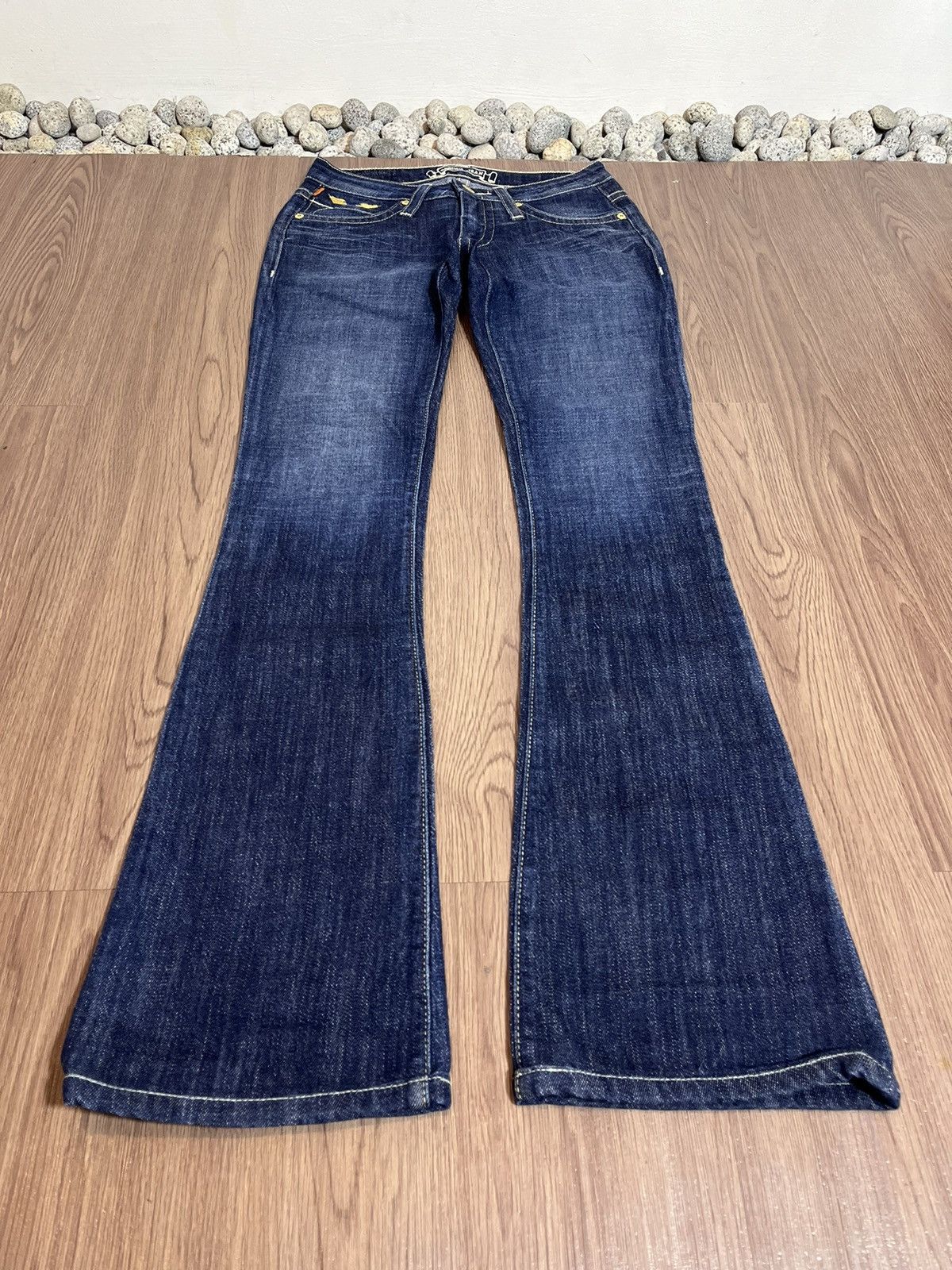 Robins Jeans Robins Jeans Y2K gold studded wing emboirdery Size US 27 - 5 Thumbnail