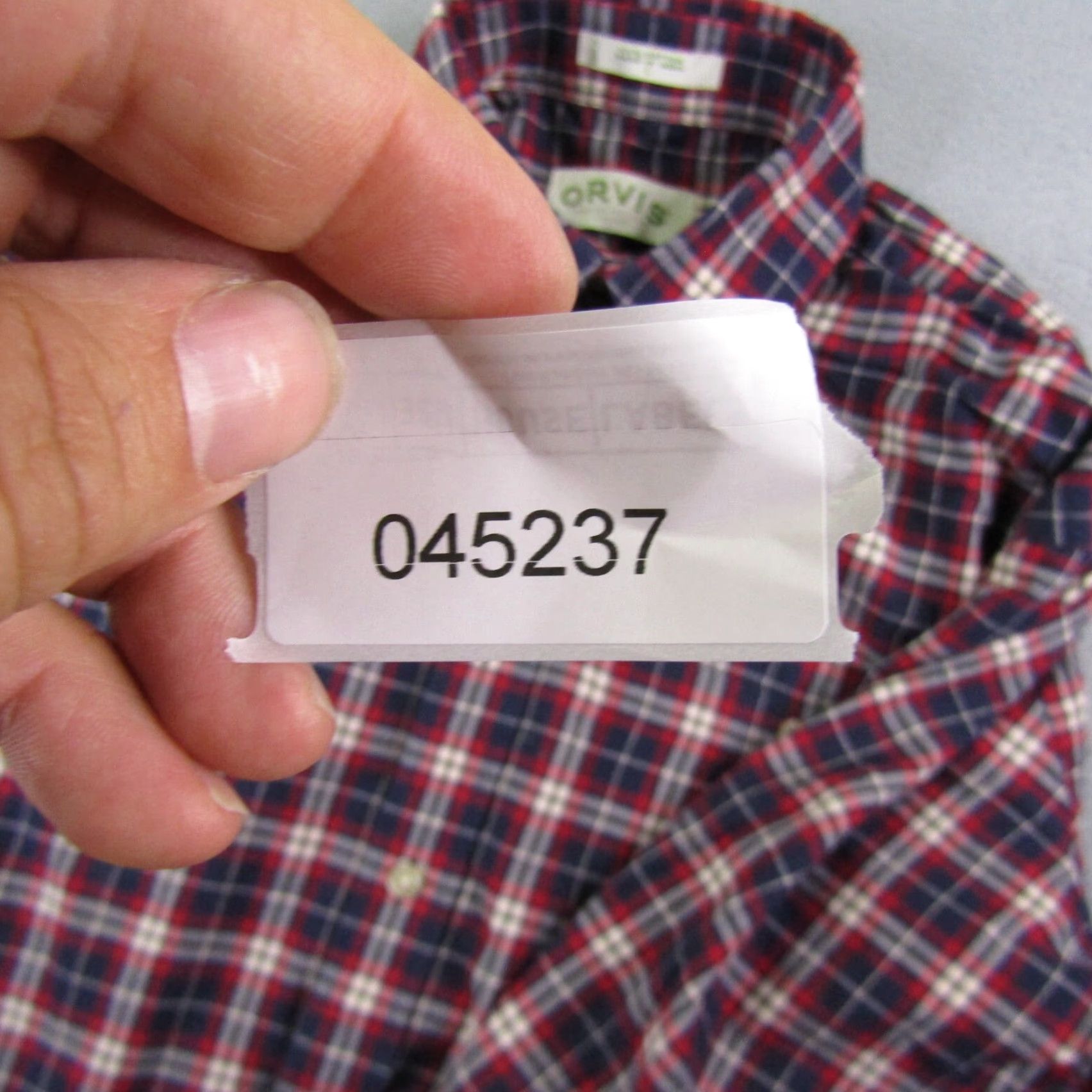 Orvis Orvis Shirt Mens Large Red White Blue Plaid Twill Button Front Fishing Caping Size US L / EU 52-54 / 3 - 8 Thumbnail
