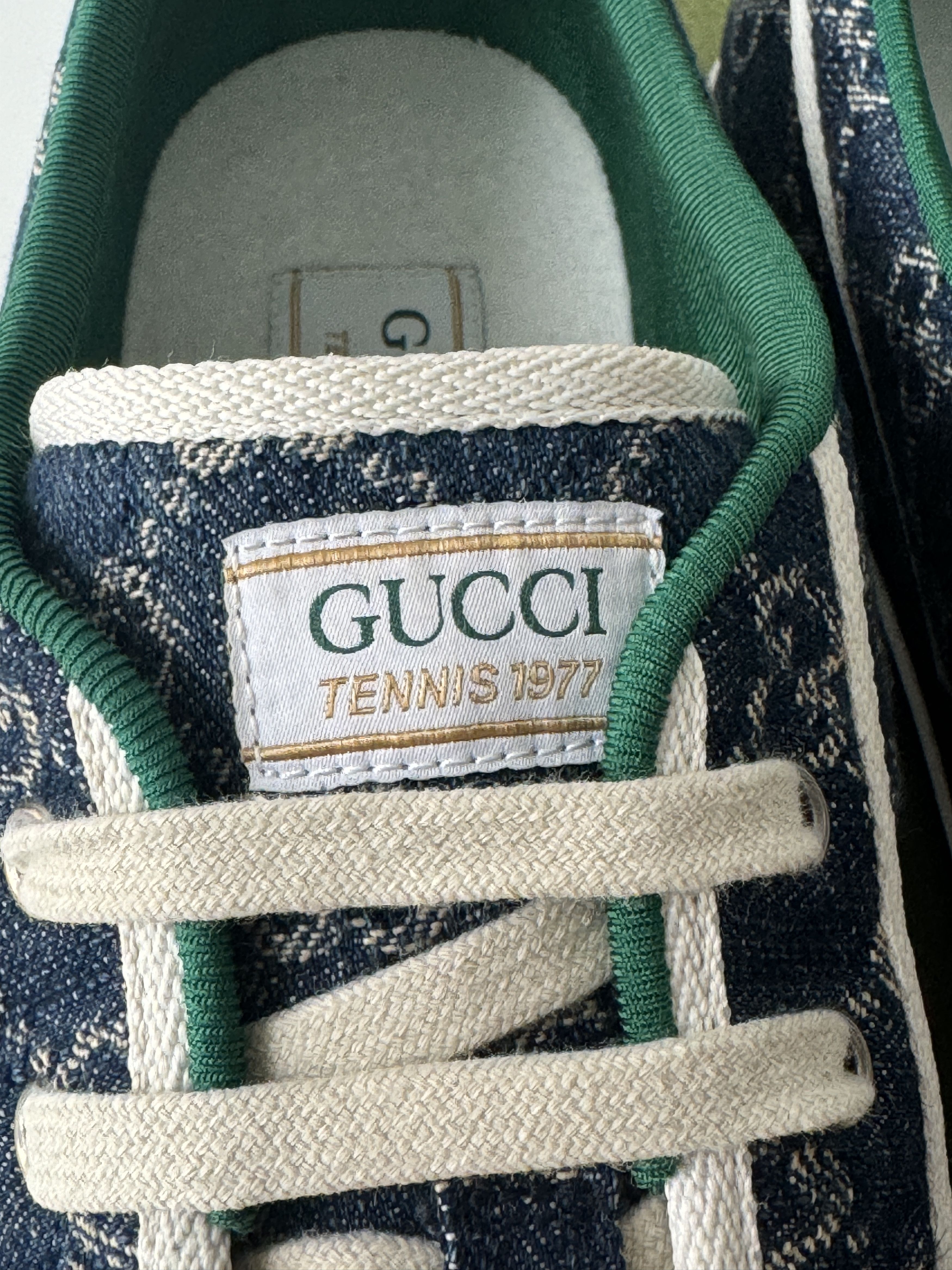 Gucci size 13G - Gucci Tennis Denim Sneakers GG print Size US 13 / EU 46 - 5 Thumbnail