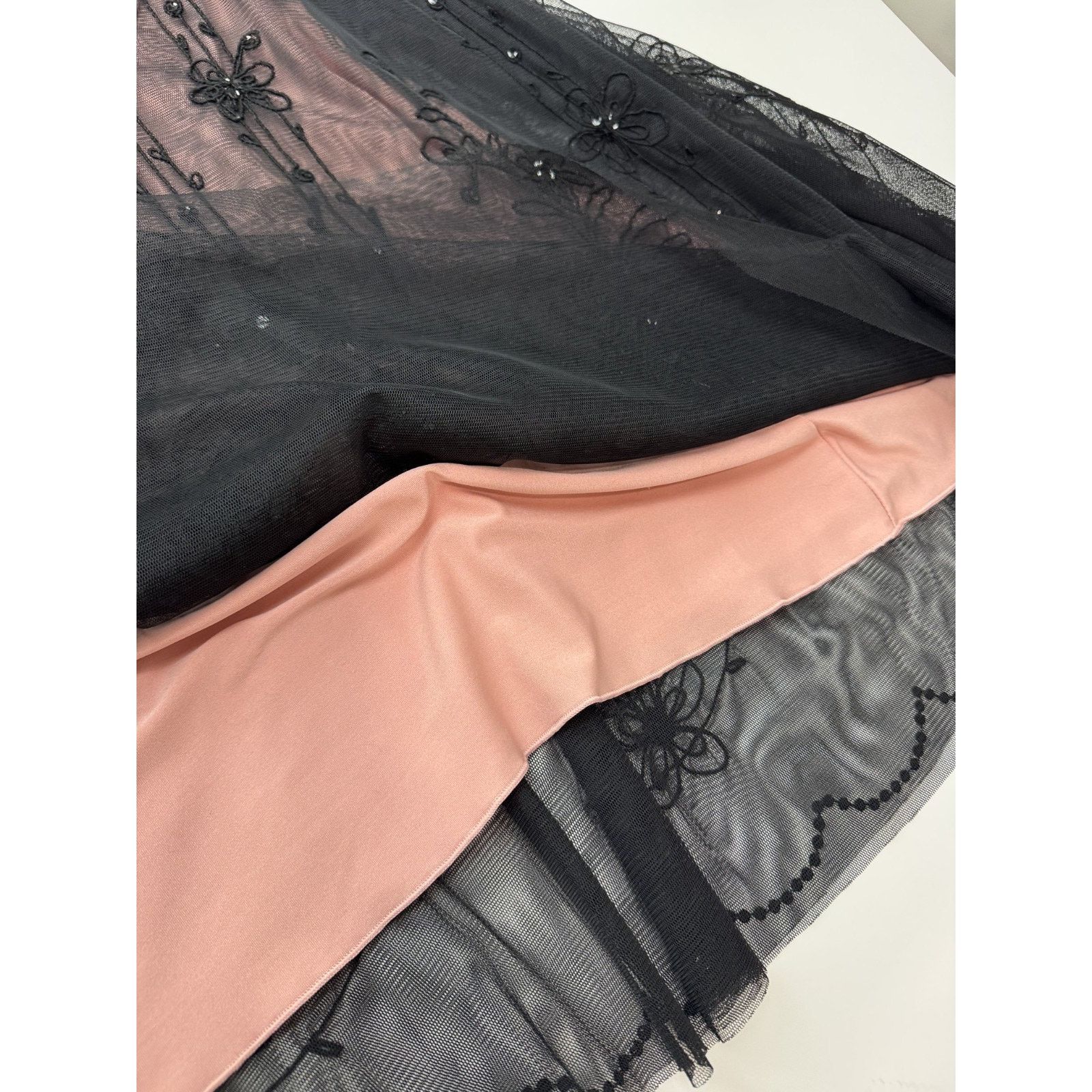Other BCBG Max Azria Black Embroidered Beaded Sheer Dress Size 4 Size S / US 4 / IT 40 - 11 Thumbnail