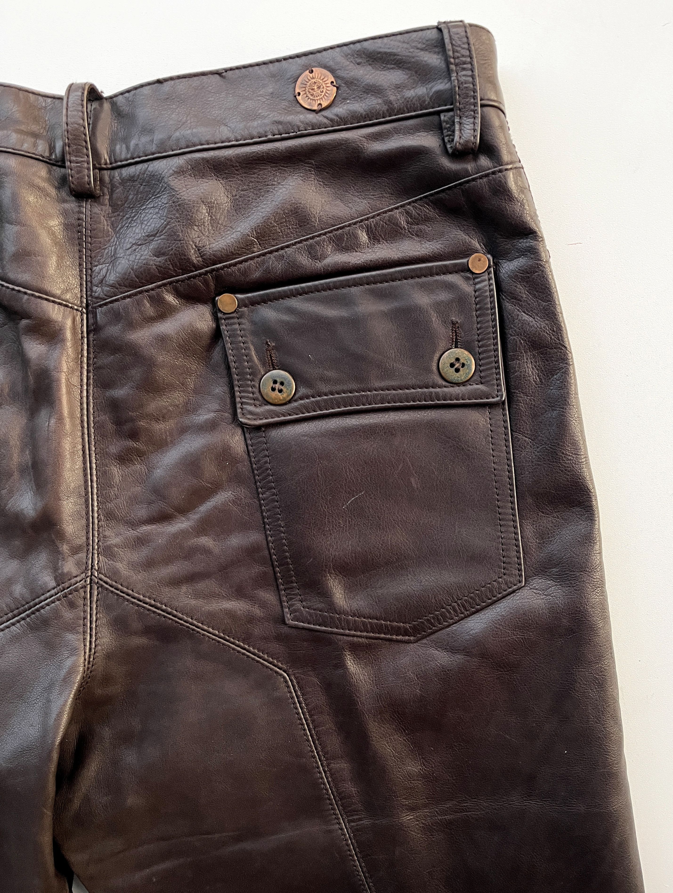 Leather Pants BLACK DIONISO sz. EU 48