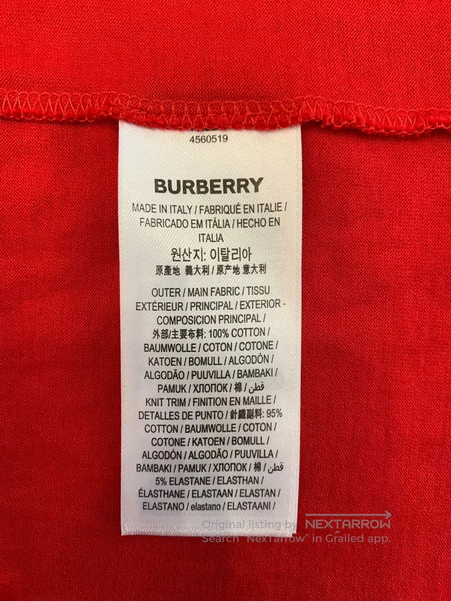 Burberry Burberry Red Deer Print Round Neck Tee. Size US M / EU 48-50 / 2 - 7 Thumbnail