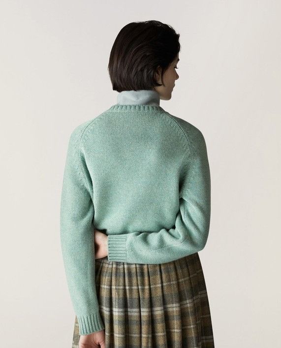 Loro Piana o1srvl11e0824 Parksville Crewneck Sweater in Mint Green Size M / US 6-8 / IT 42-44 - 5 Thumbnail