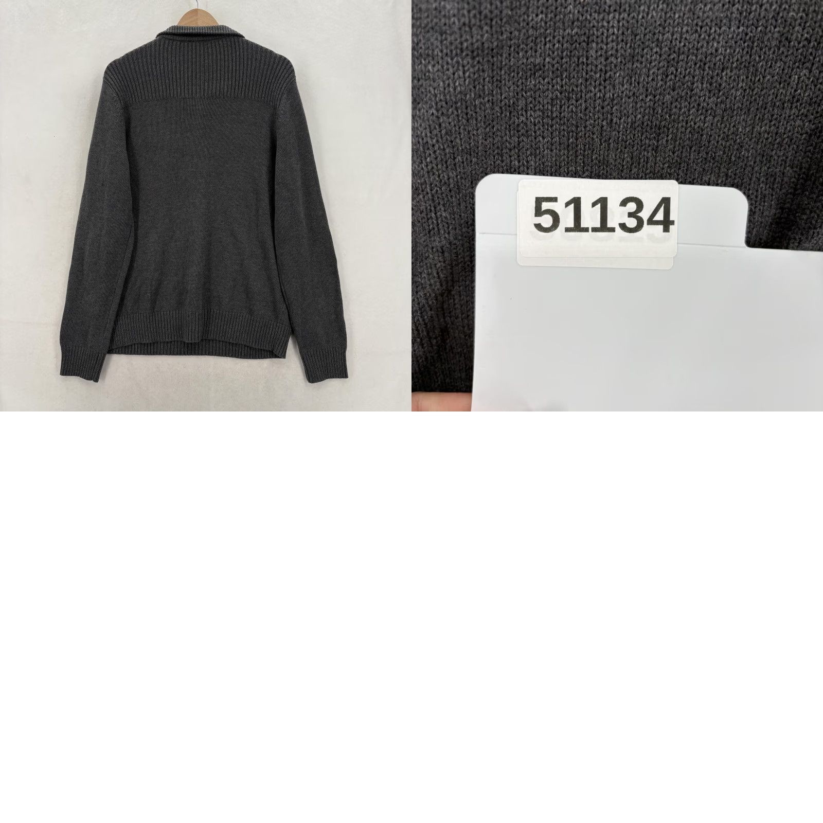 Apt. 9 APt.9 Sweater Mens L Gray Cotton Wool Cashmere 1/4 Zip Mock Neck Pockets NWT Size US L / EU 52-54 / 3 - 9 Thumbnail