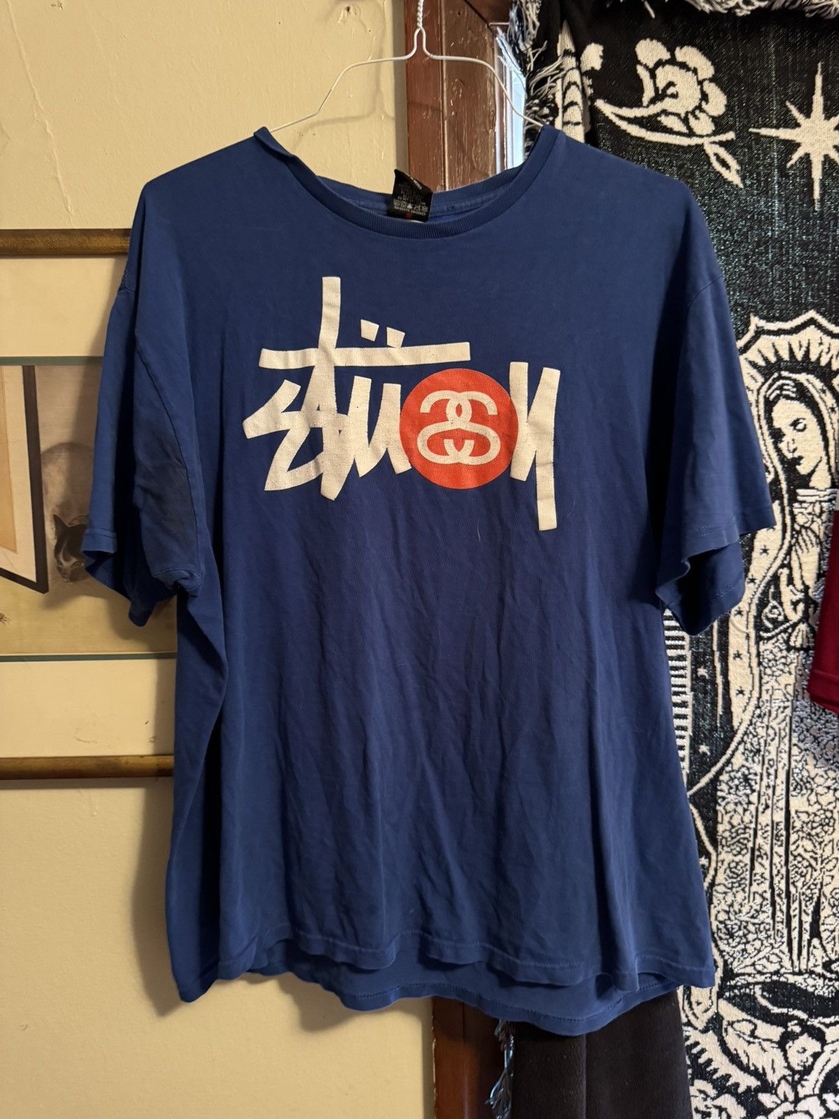 Stussy × Vintage Vintage Stüssy Tee – Blue – Size XL – Rare Streetwear Size US XL / EU 56 / 4 - 1 Thumbnail