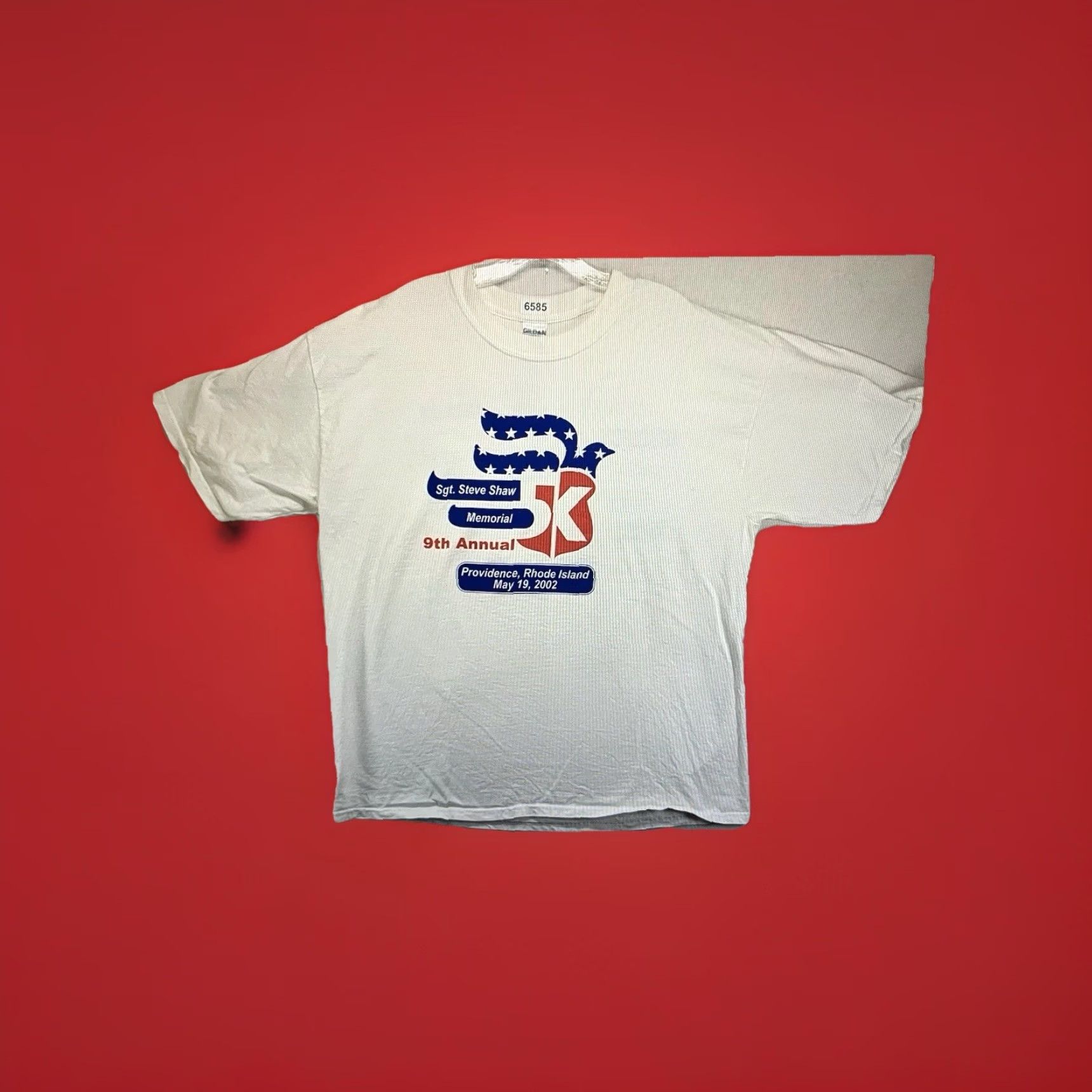 Gildan VINTAGE Providence Rhode Island T-Shirt XL 2000s Graphic Print Men White All Seasons Size US XL / EU 56 / 4 - 2 Thumbnail