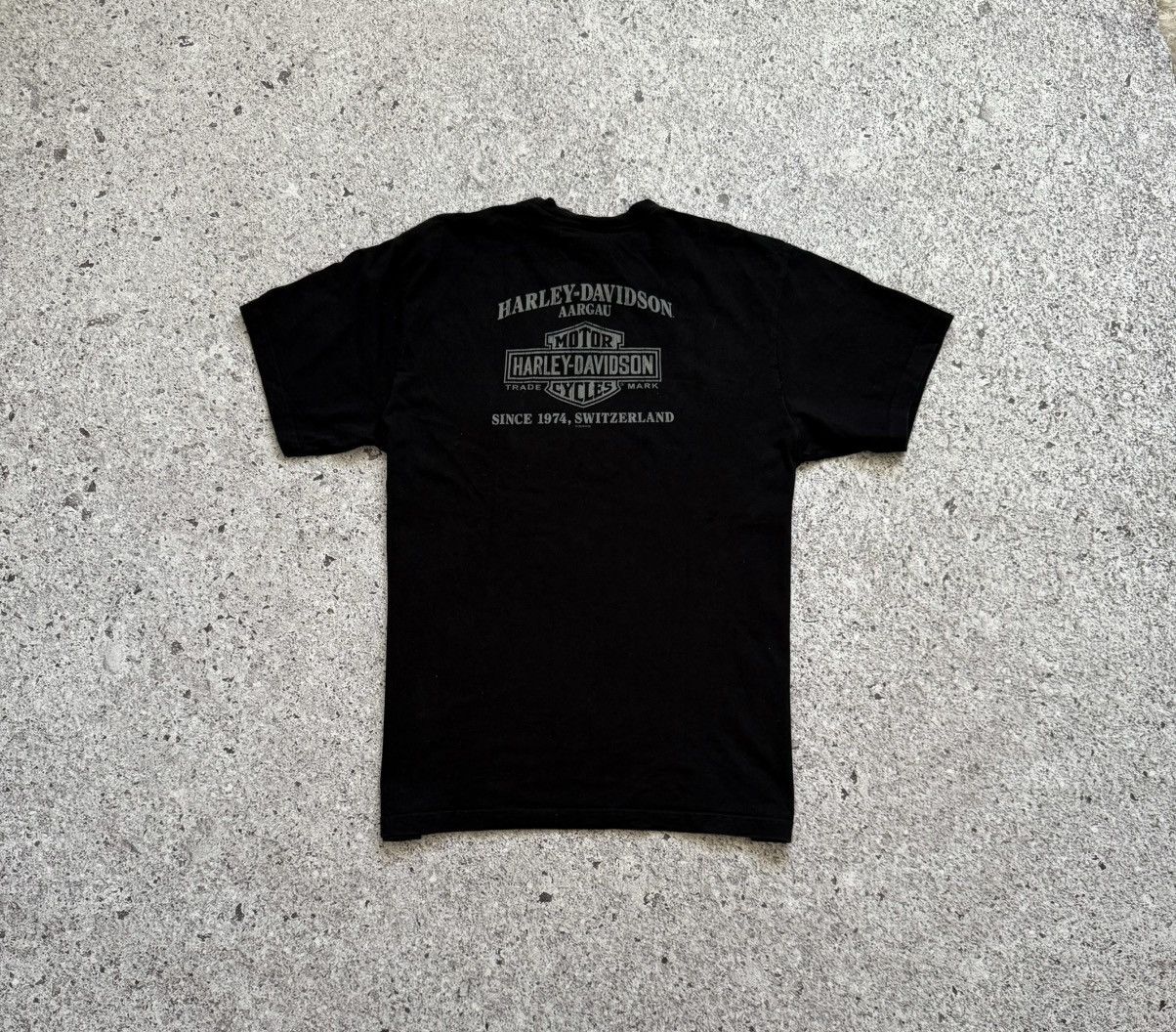 Band Tees × Harley Davidson × Vintage Vintage 2018 Harley Davidson AARGAU Bikers Dog T-Shirt Size US L / EU 52-54 / 3 - 6 Thumbnail