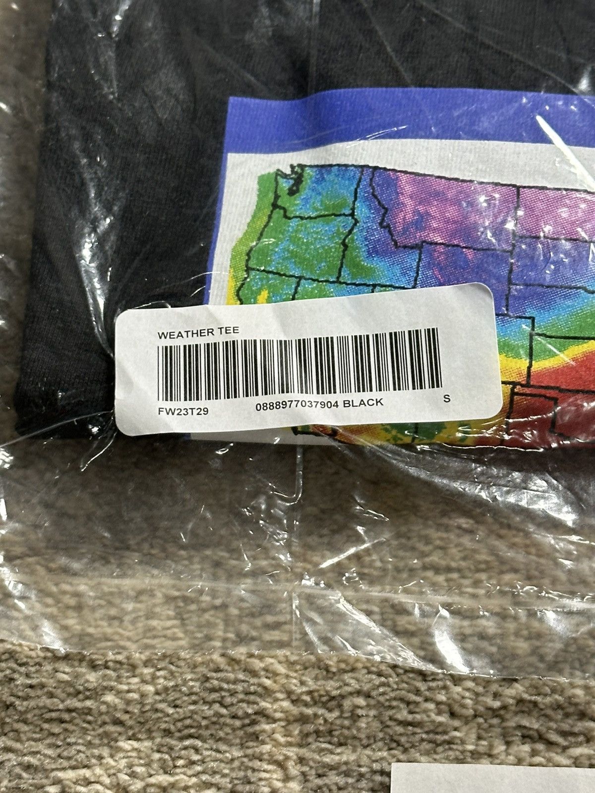 Supreme Supreme Weather Tee - Black - S - FW23 Size US S / EU 44-46 / 1 - 4 Thumbnail