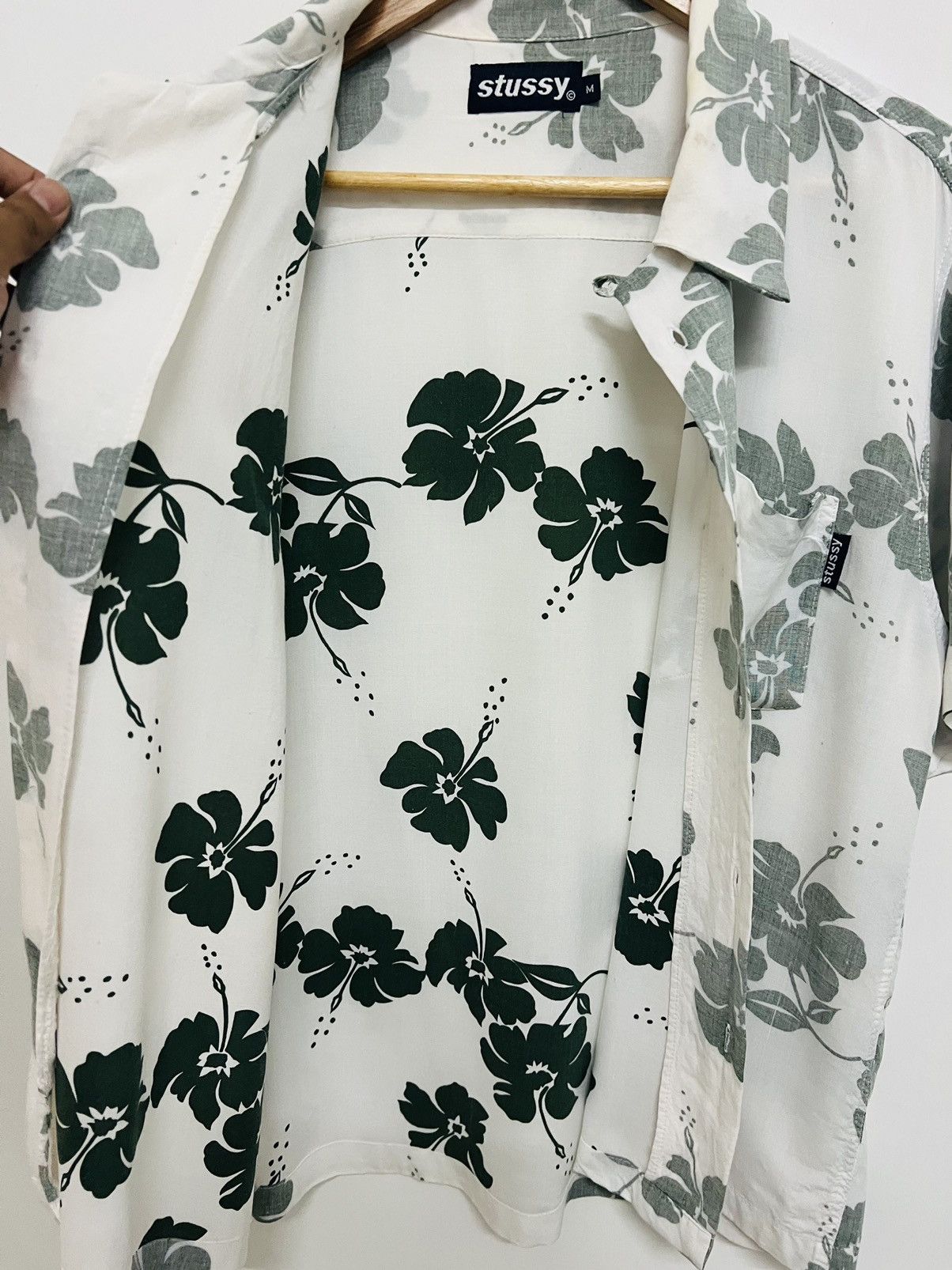 Stussy Vintage 1990s Stussy C Floral Hawaiian Camp Collar Shirt Size US M / EU 48-50 / 2 - 11 Thumbnail