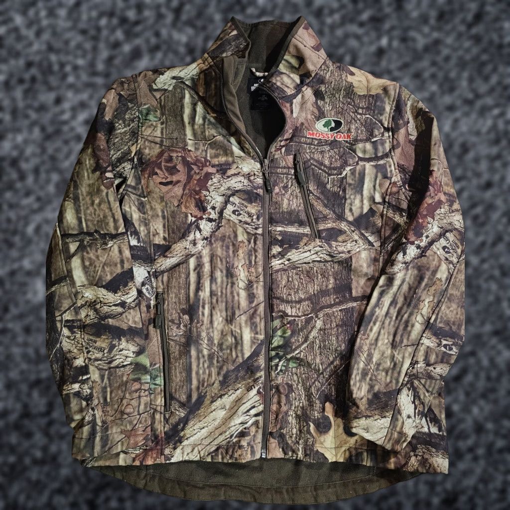 Vintage Mossy Oak Break Up Infinity Camo Lightweight Softshell Full Zip Jacket Mens L Size US L / EU 52-54 / 3 - 1 Thumbnail