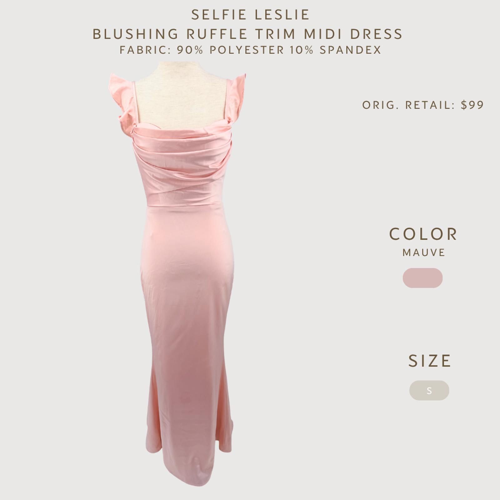 Other Selfie Leslie Blush Midi Dress Cowl Neck Minimal S Size S / US 4 / IT 40 - 2 Thumbnail