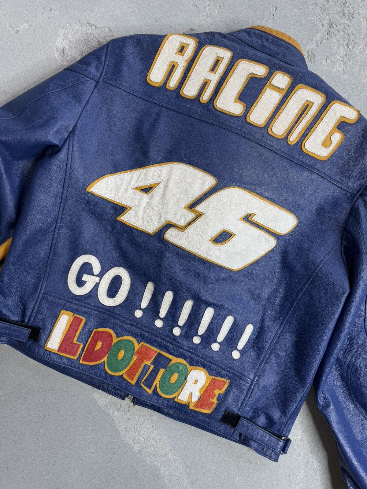 Other VINTAGE RACING LEATHER JACKET V/46 VALENTINO ROSSI STYLE Size US XXL / EU 58 / 5 - 10 Thumbnail
