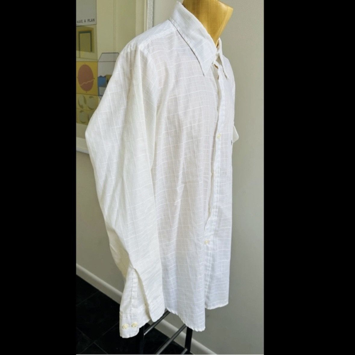 Levi's Vintage Clothing VINTAGE 1970s LEVI'S SHIRT WHITE TAG WINDOWPANE PLAID XL Size US XL / EU 56 / 4 - 4 Thumbnail