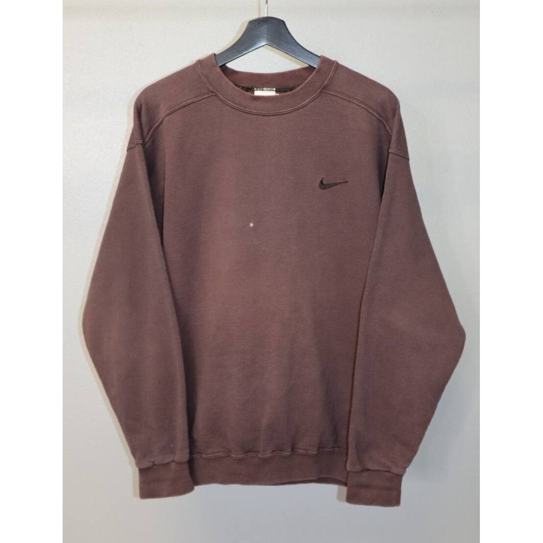 Nike Vintage 90s Nike Crewneck Sweatshirt Brown Swoosh Sportswear Size US M / EU 48-50 / 2 - 1 Thumbnail