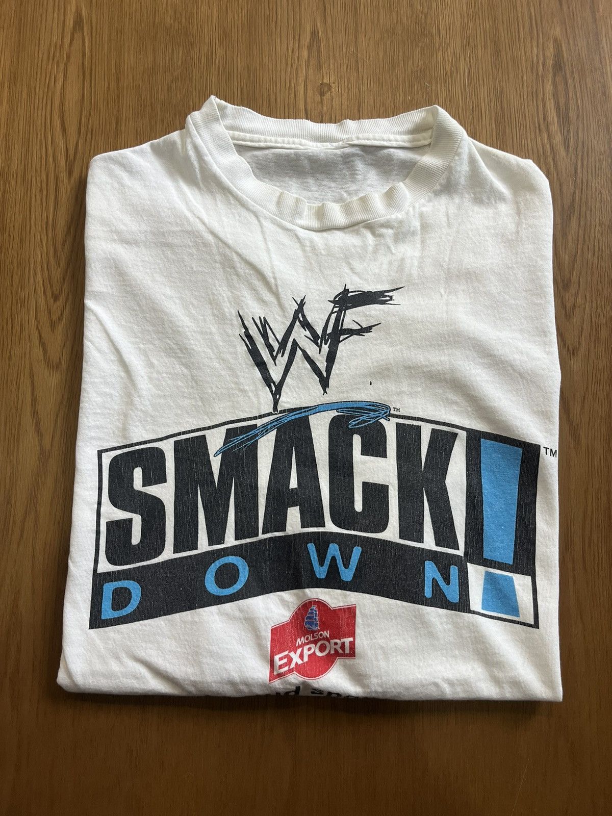 WWF Vintage WWF Smack Down ! Molson Export Sponsor 90’s Tshirt Size US XL / EU 56 / 4 - 1 Thumbnail