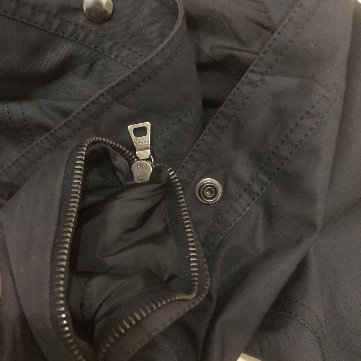 Prada × Vintage Prada Raincoat Rider Snap Button Jacket Size XXS / US 00 / IT 34 - 11 Thumbnail