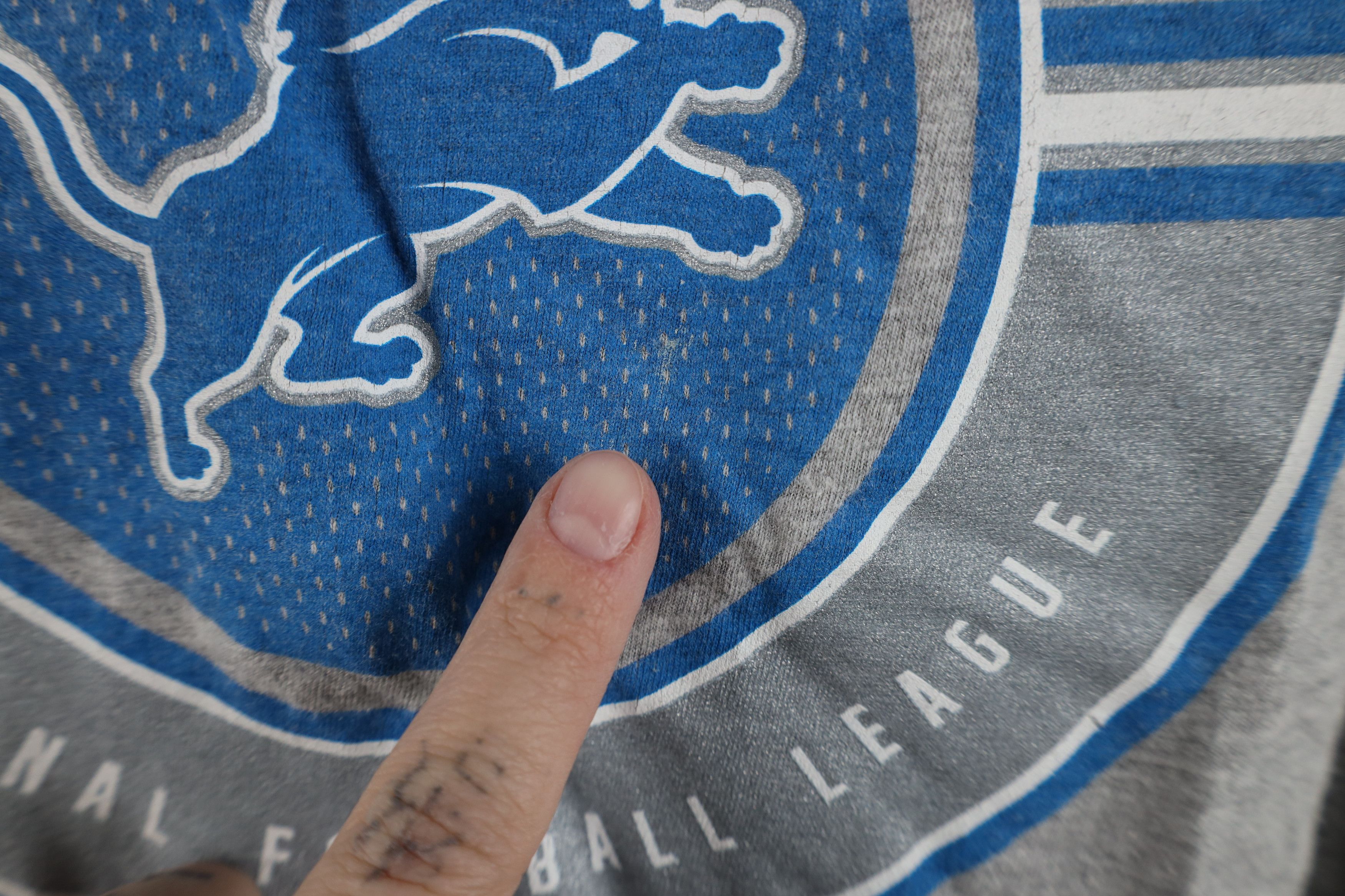 Vintage Y2K NFL Lions Football Long Sleeve T-Shirt Heather Gray Size US XL / EU 56 / 4 - 5 Thumbnail