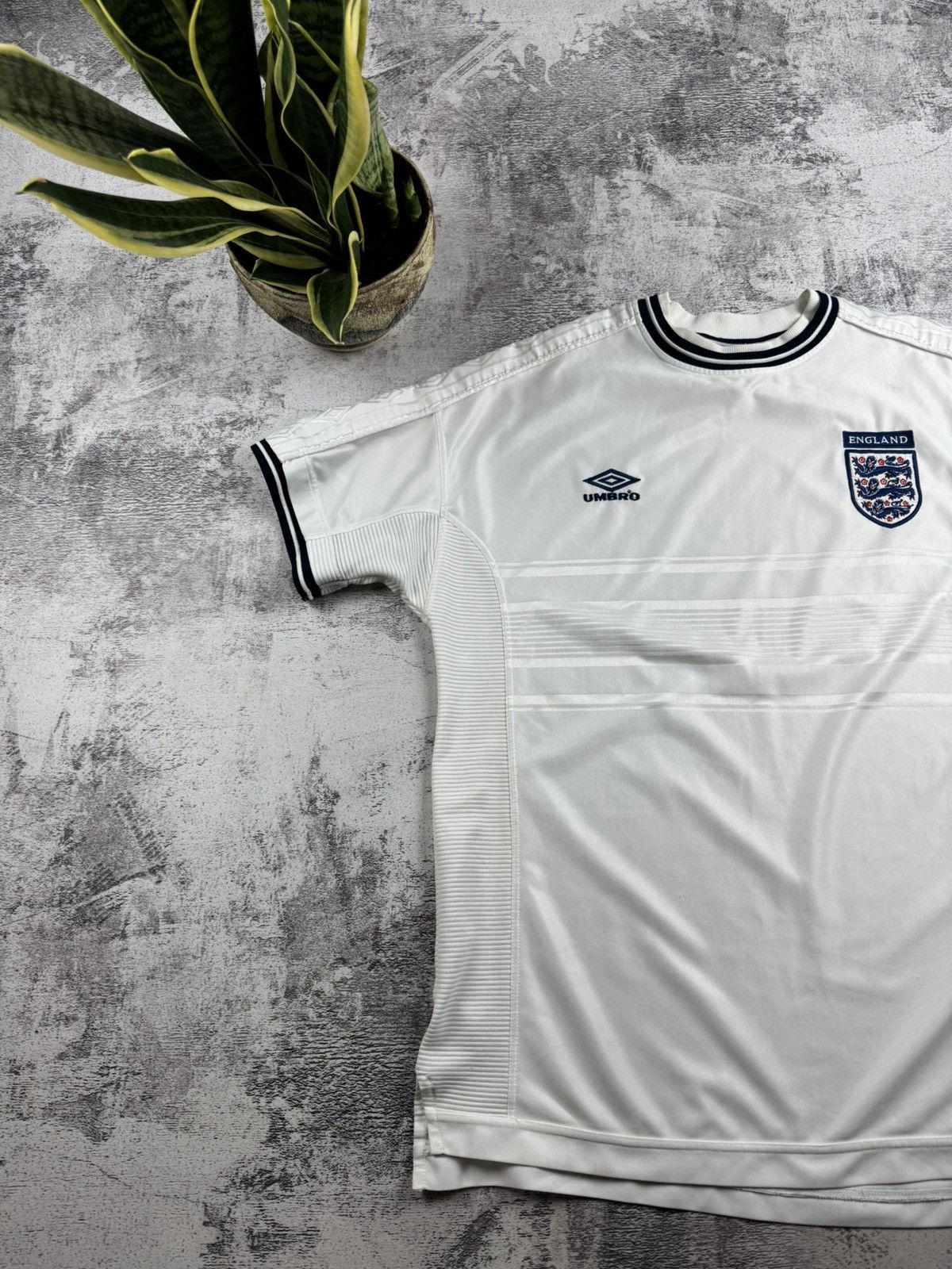 Umbro England 1999 2001 National Vintage Home Umbro Soccer Football T Shirt Jersey Tee Size US XL / EU 56 / 4 - 3 Thumbnail