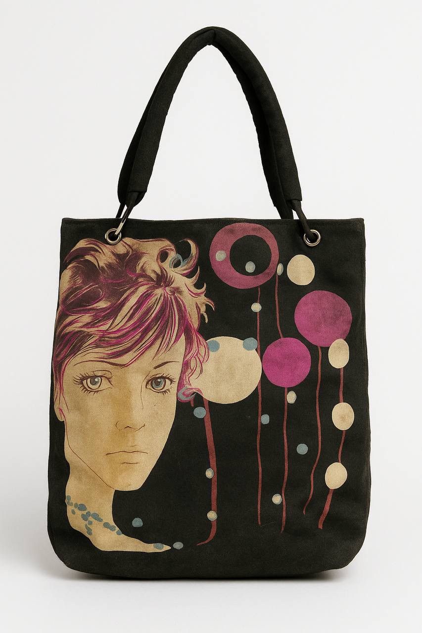 Custo Barcelona 90S RARE CUSTO BARCELONA GEISHA PRINT JAPANESE ART TOTE BAG Size ONE SIZE - 2 Thumbnail