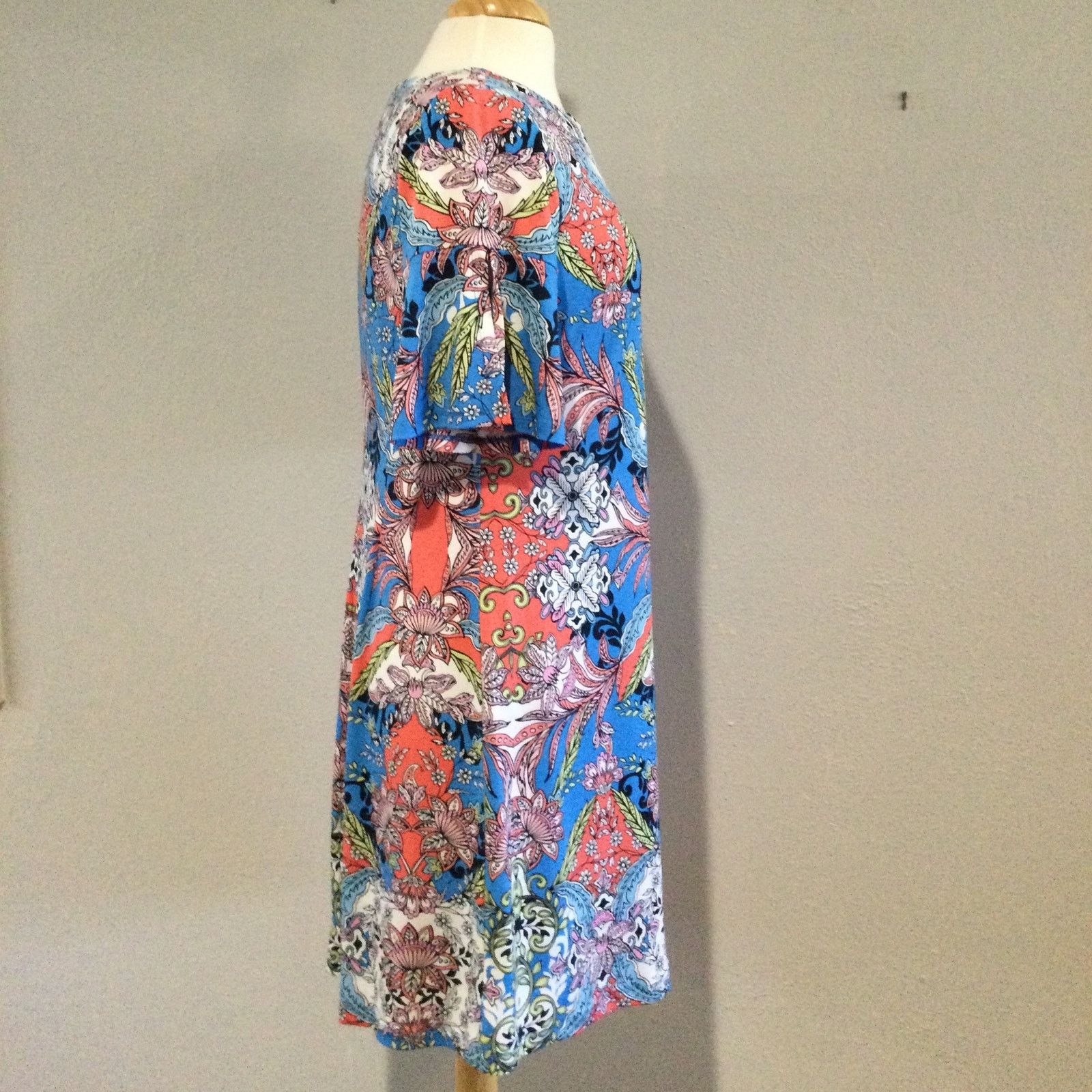 Other Leslie Fay Multicolor Lined Floral Print Midi Dress Size 8 Size M / US 6-8 / IT 42-44 - 4 Thumbnail