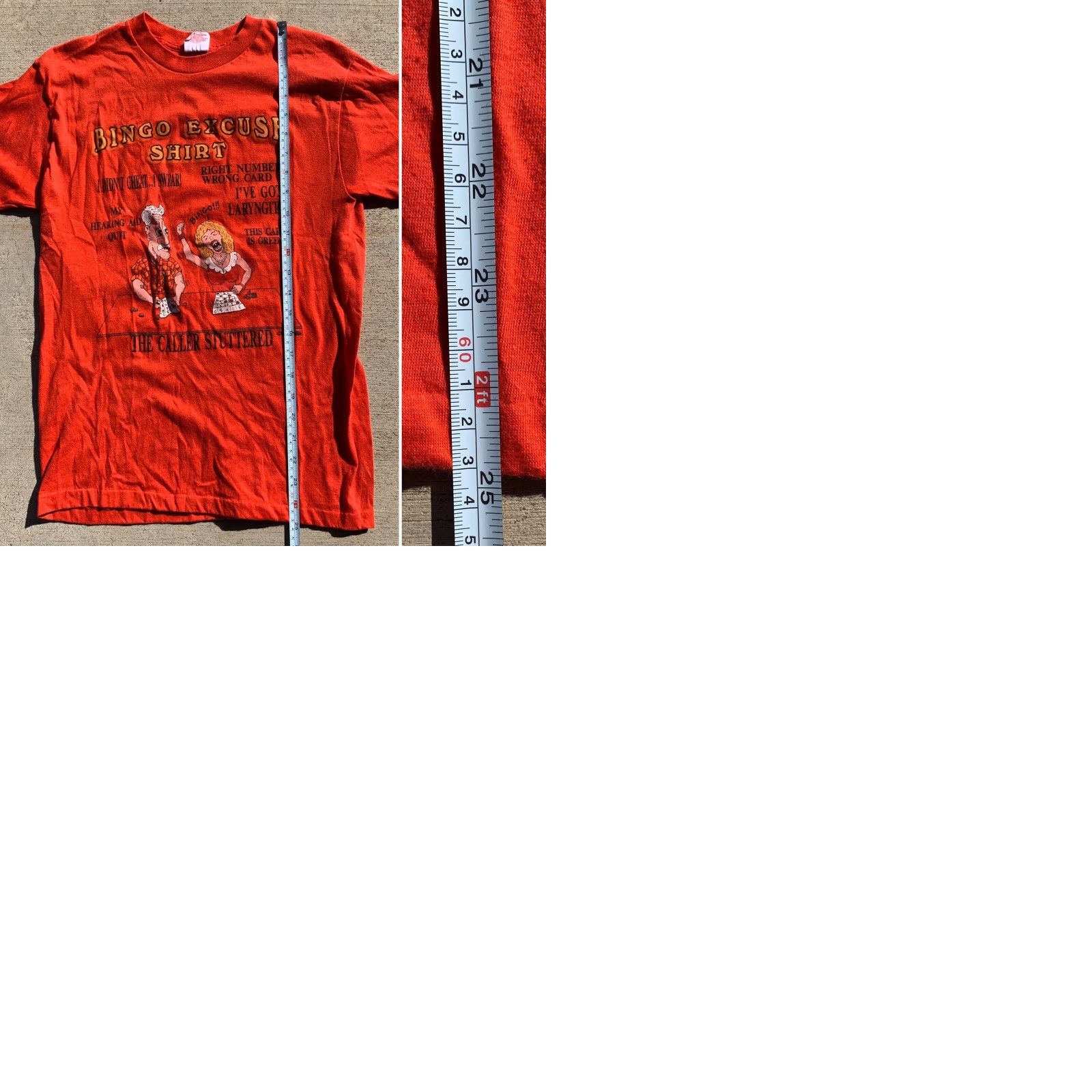 Vintage VINTAGE Royal First Class Shirt Men L Red Bingo Excuse Shirt Graphic Tee 1980s Size US L / EU 52-54 / 3 - 9 Thumbnail