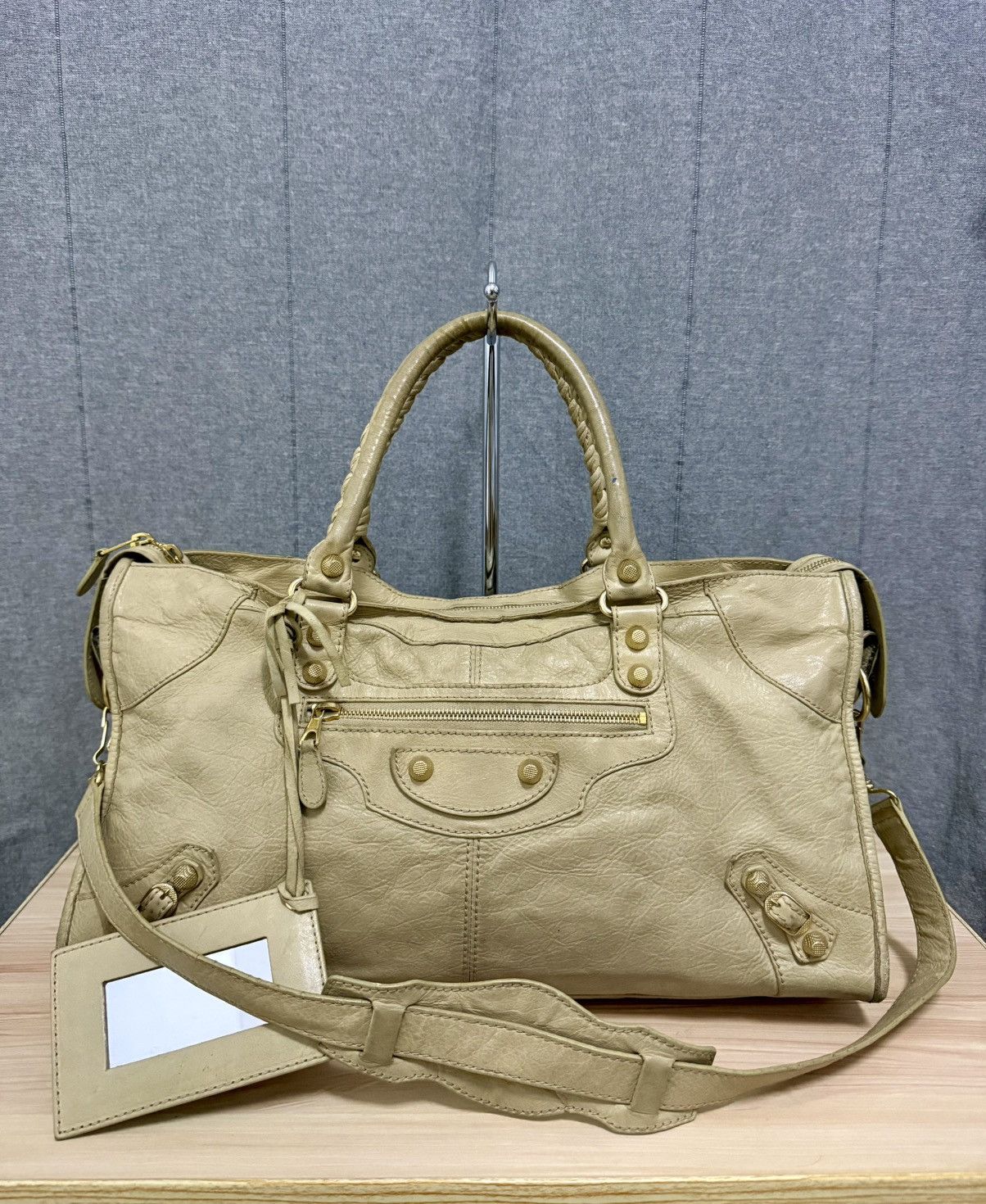Balenciaga 2000s Balenciaga Part Time "Giant 21 Gold Studded Size ONE SIZE - 1 Thumbnail