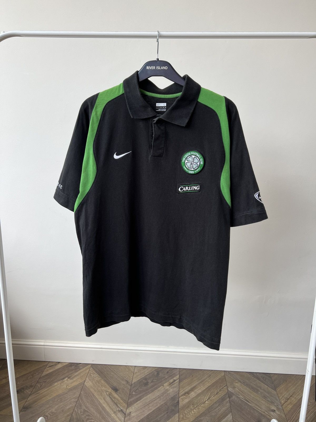 Nike Vintage CELTIC 2007 2008 POLO SHIRT BLACK NIKE Size US L / EU 52-54 / 3 - 1 Thumbnail