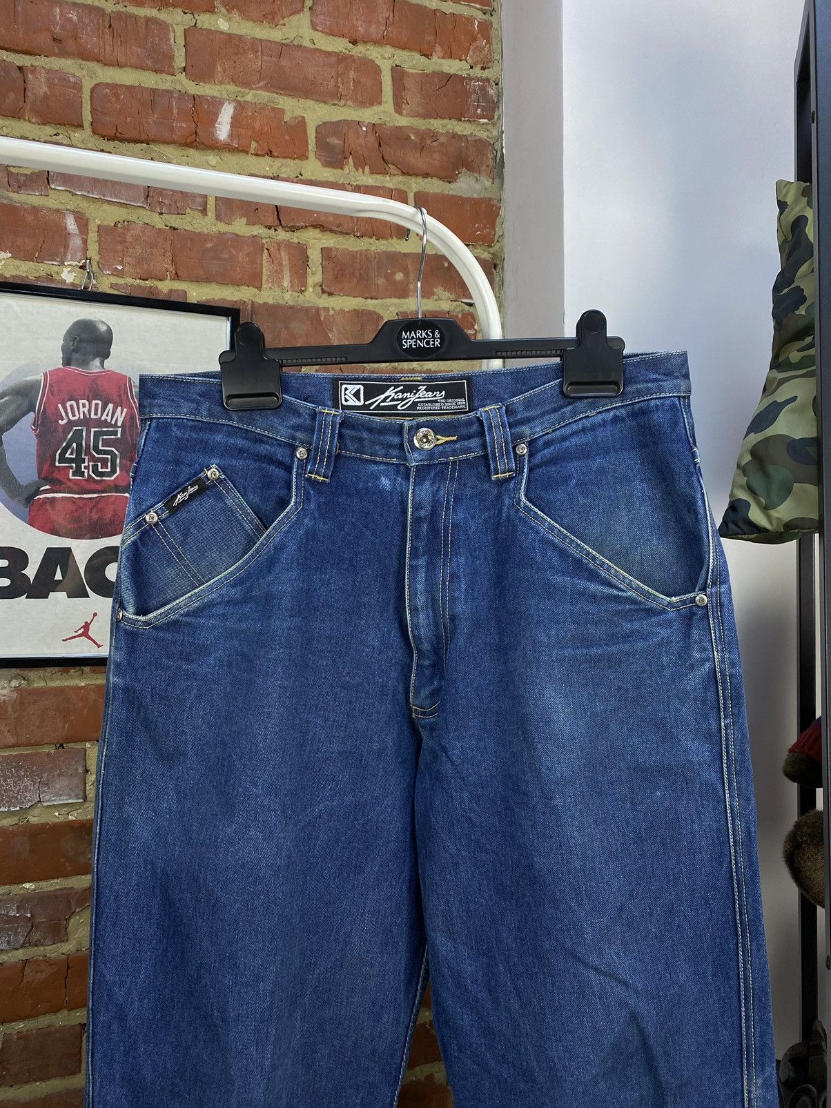 Karl Kani × Vintage Vintage Karl Kani Baggy Big Blue Jeans Size US 34 / EU 50 - 4 Thumbnail