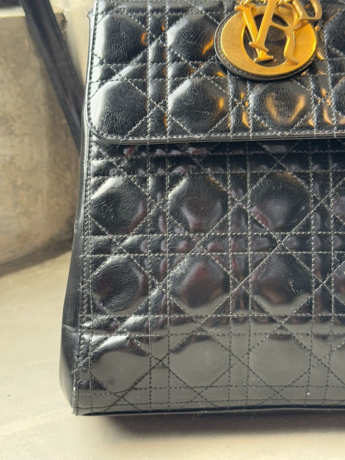 Dior Vintage - Dior Pattent Leather Mini Backpacks Size ONE SIZE - 4 Thumbnail