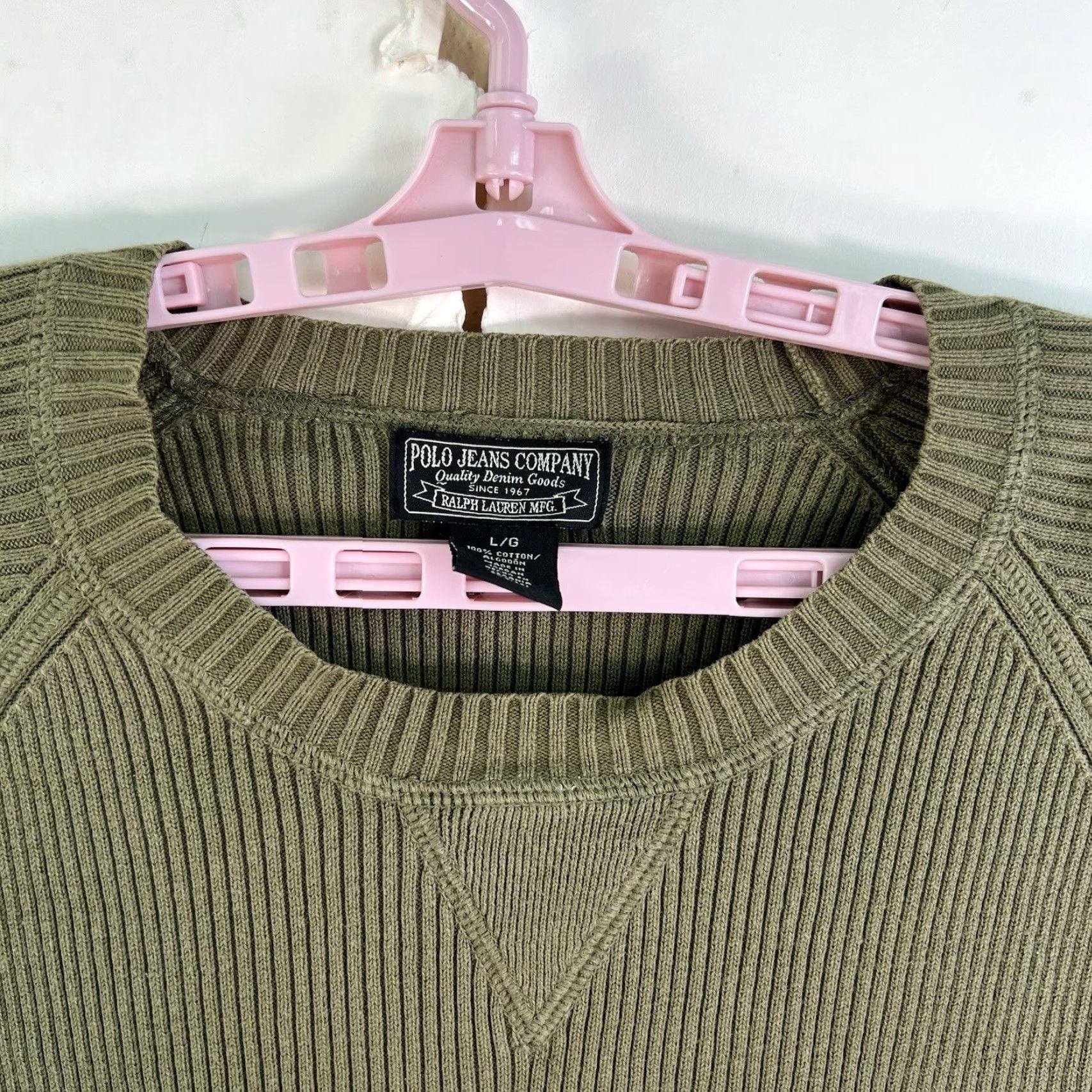 Polo Ralph Lauren Polo Ralph Lauren Sweater Mens L Green Striped Crew Neck Cotton Pullover Designer College Size US L / EU 52-54 / 3 - 4 Thumbnail
