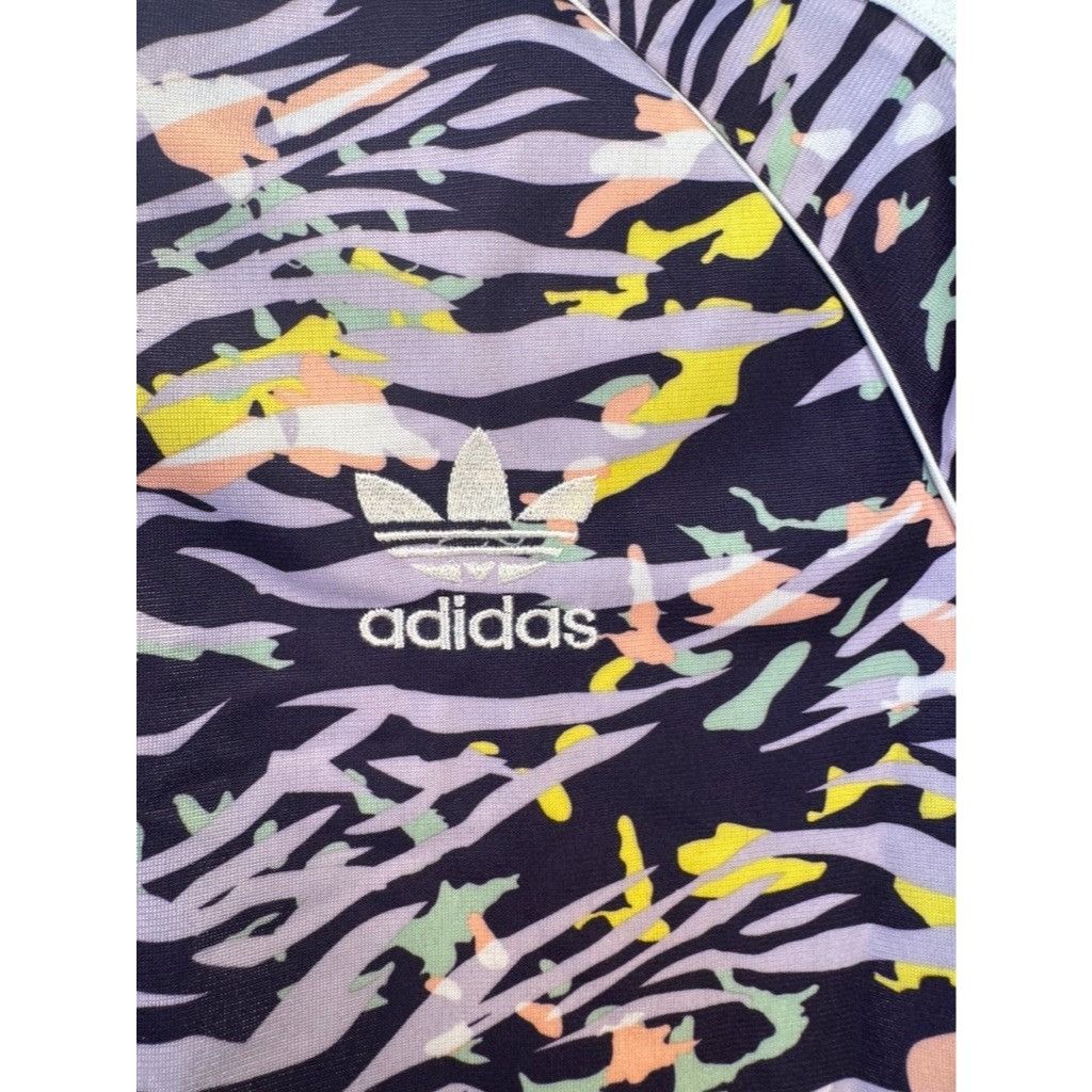 Adidas Adidas Girls Purple Animal Zebra Print Zip Track Jacket M (1 Size M / US 6-8 / IT 42-44 - 2 Thumbnail