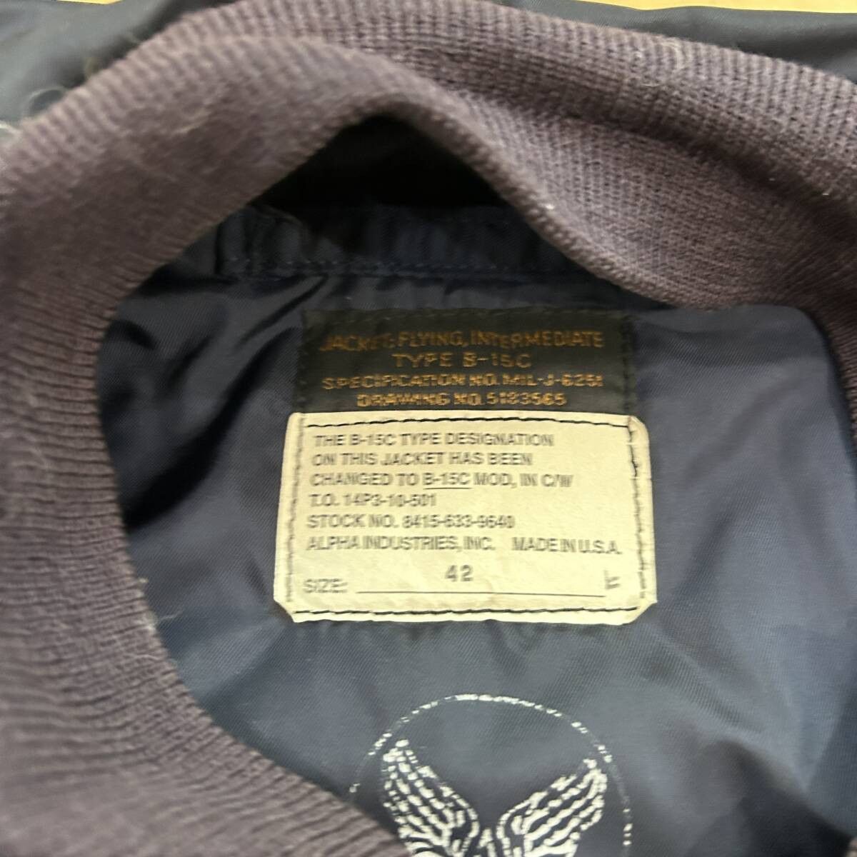Vintage Vintage B-15C Bomber Jacket Navy SIZE 42 US AIR FORCE Size US L / EU 52-54 / 3 - 3 Thumbnail